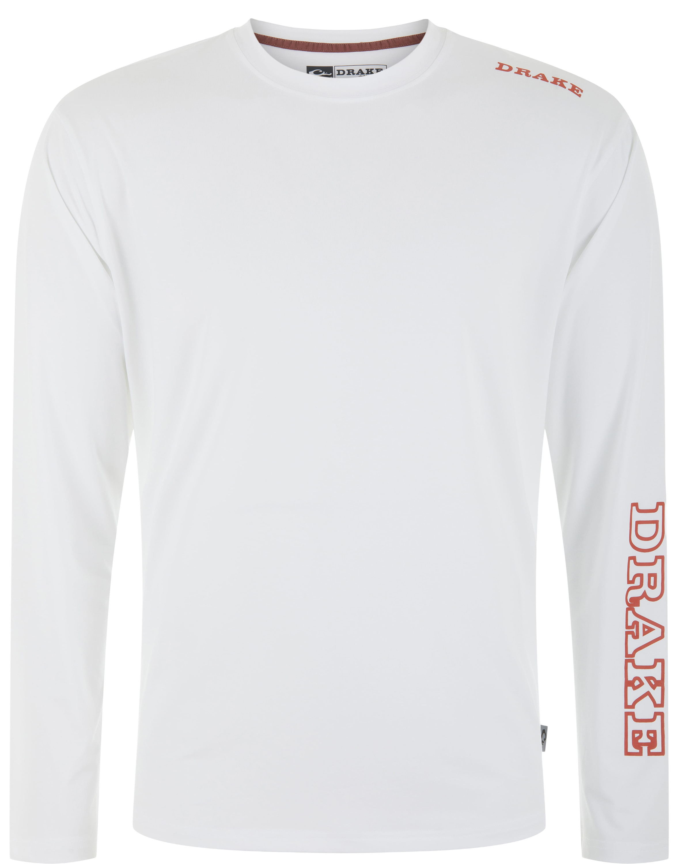 Image of Drake Waterfowl Lake Shore Performance Long-Sleeve Crew - White