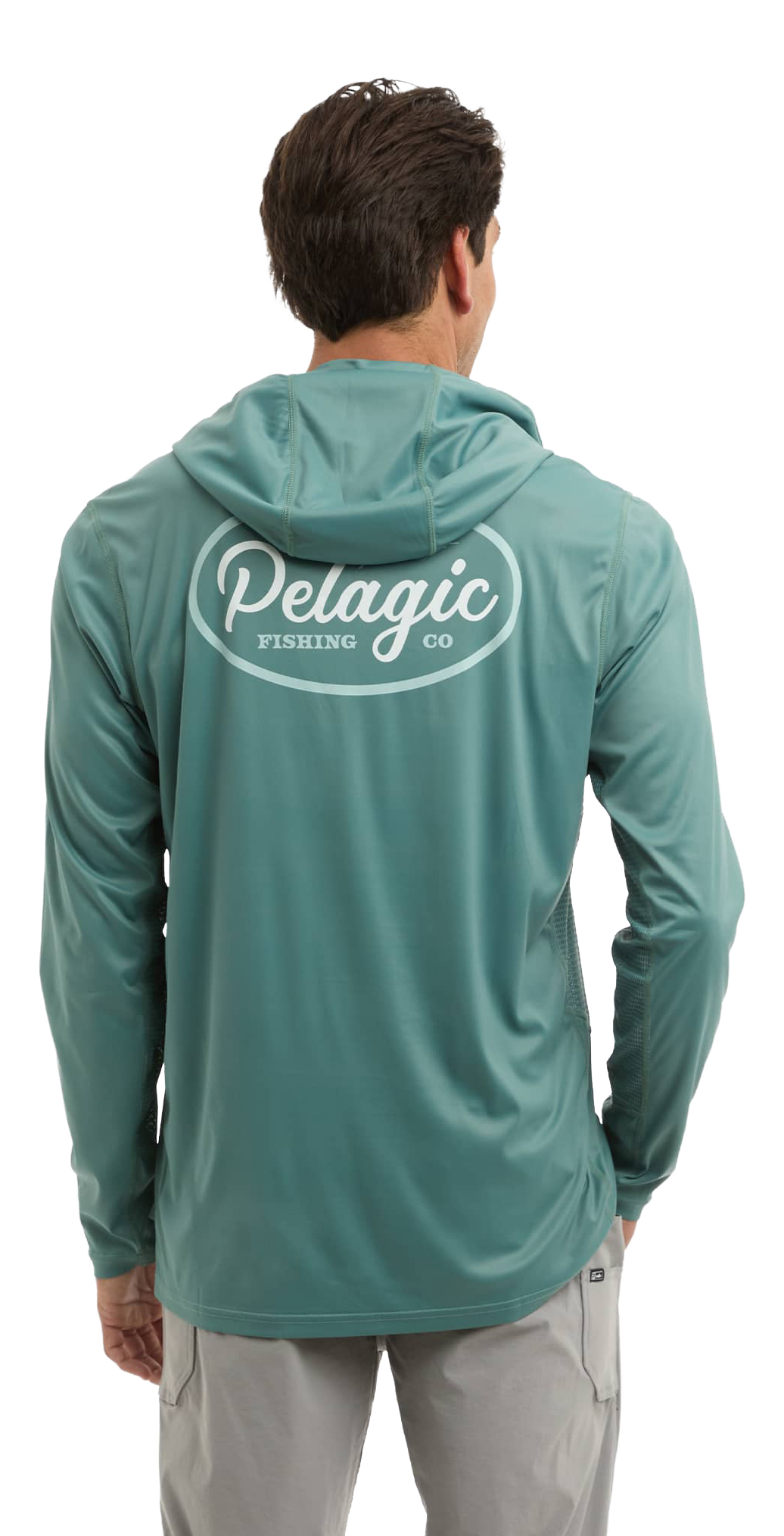 Image of Pelagic Vaportek Circled Hooded Long-Sleeve Fishing Shirt - North Atlantic