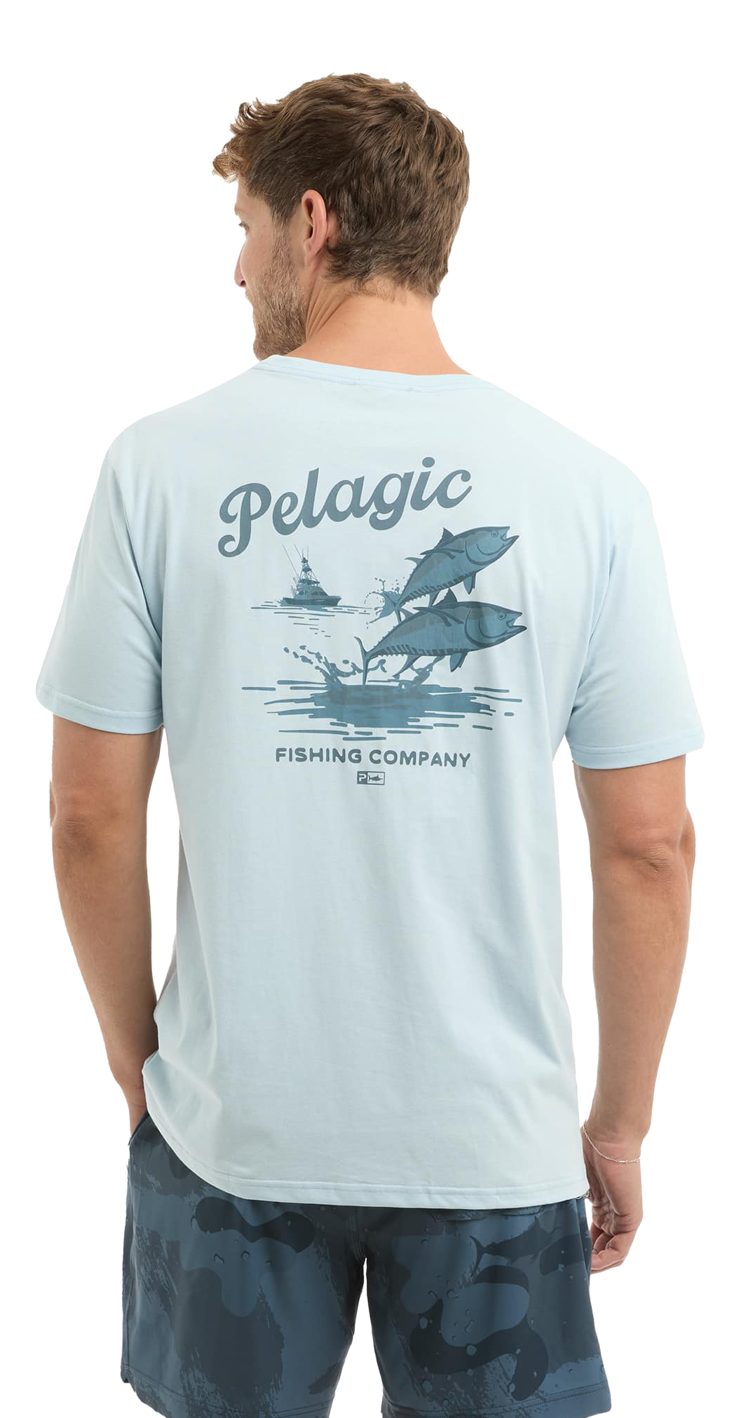 Image of Pelagic Jumpers Short-Sleeve T-Shirt - Light Blue
