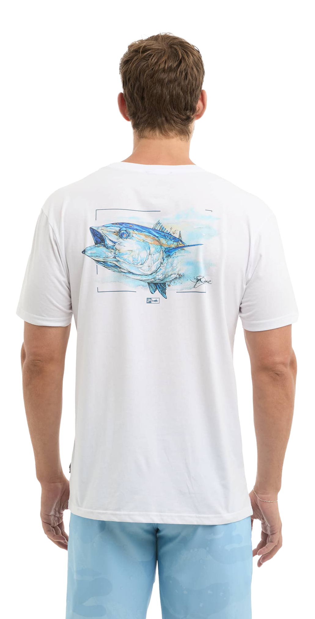 Image of Pelagic Goione Tuna Short-Sleeve T-Shirt - White