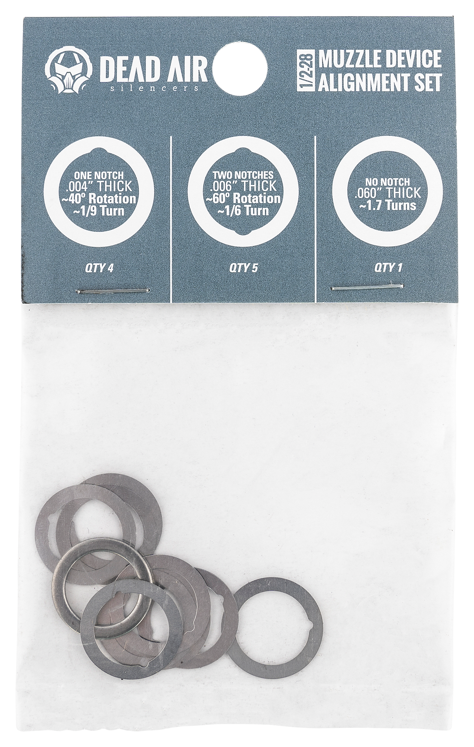 Image of Dead Air Muzzle Device Shim Kit - 5.56