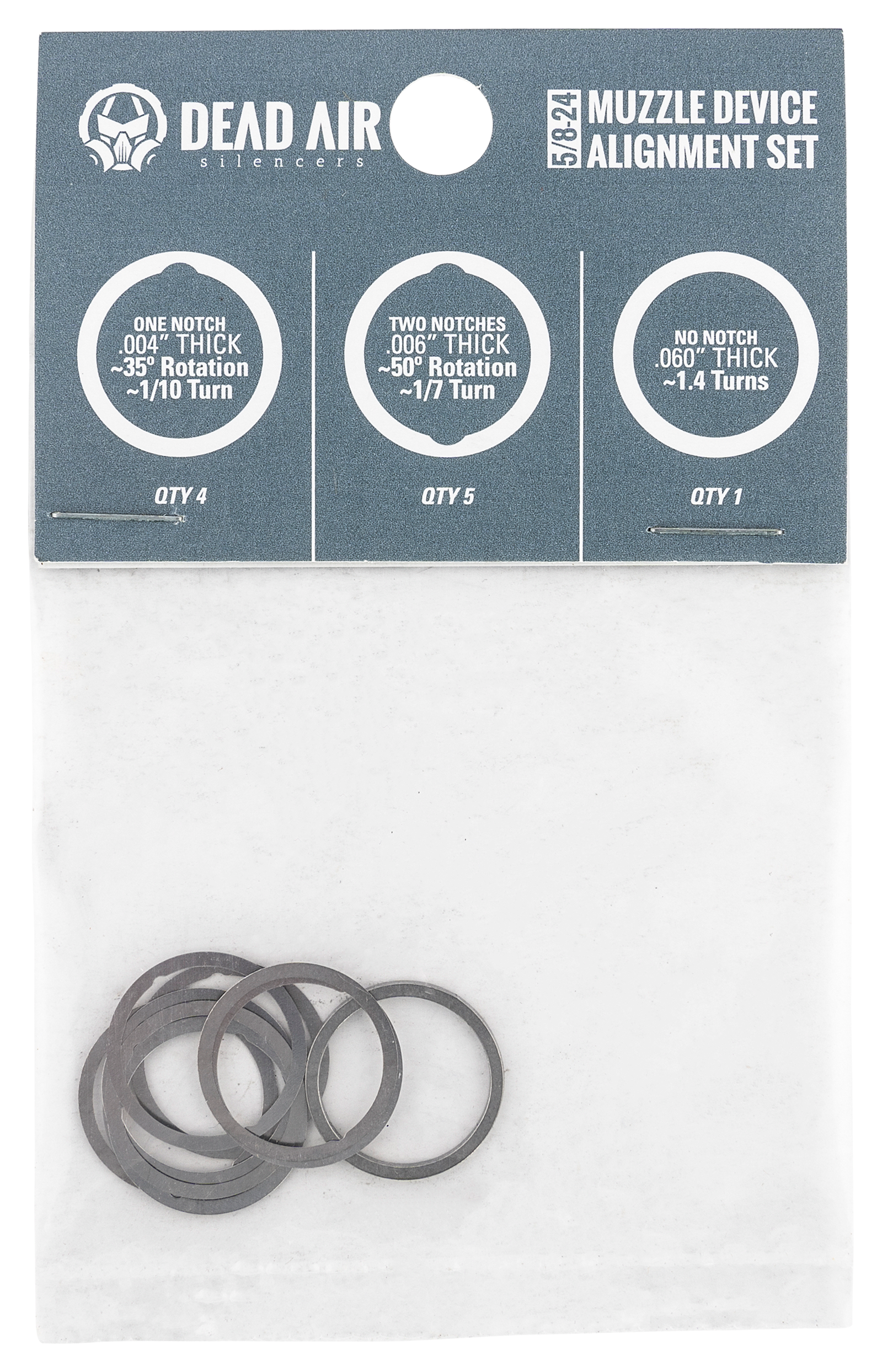 Image of Dead Air Muzzle Device Shim Kit