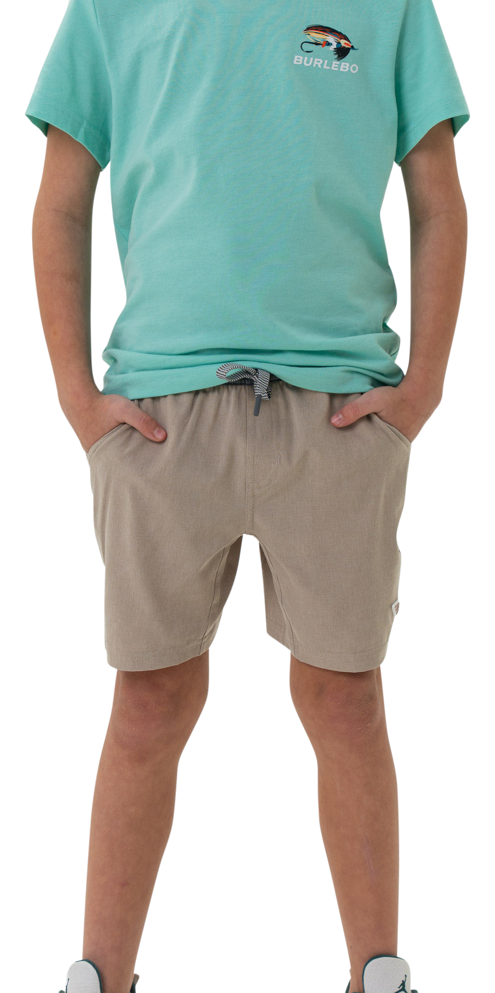 Image of BURLEBO Athletic Shorts for Kids - Khaki