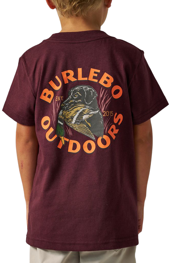 Image of BURLEBO Duck Down Short-Sleeve T-Shirt for Kids - Maroon