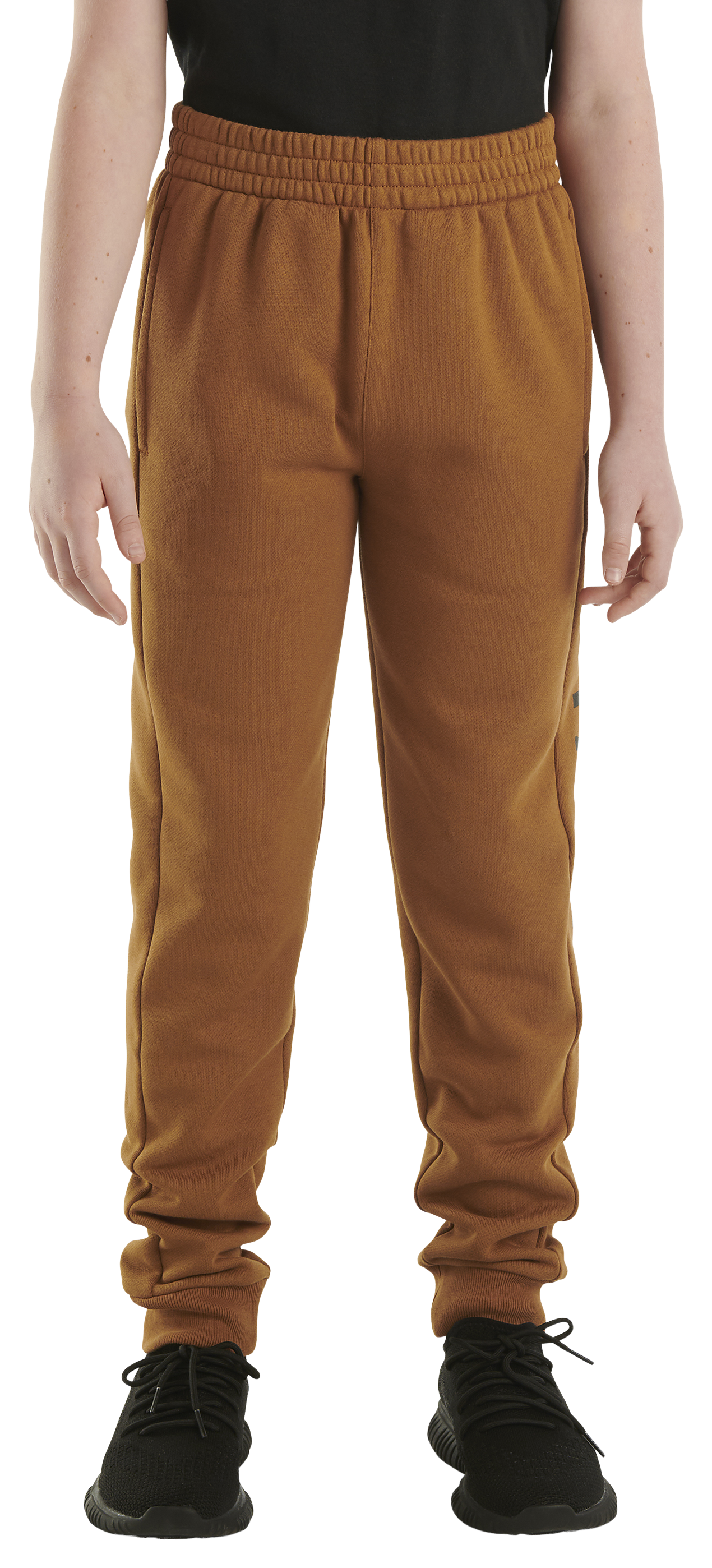 Image of Carhartt Logo Fleece Sweatpants for Kids - Carhartt Brown