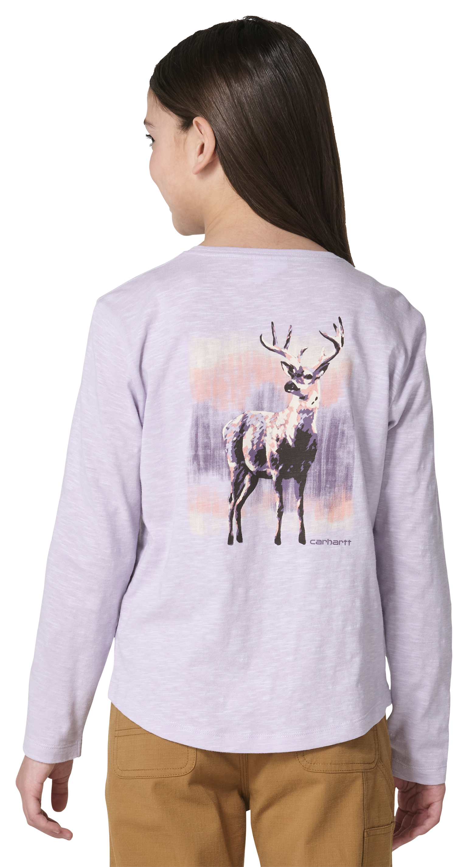 Carhartt Carhartt Wilderness Deer Long-Sleeve T-Shirt for Kids - Thistle - $20.99 at Bass Pro Shops