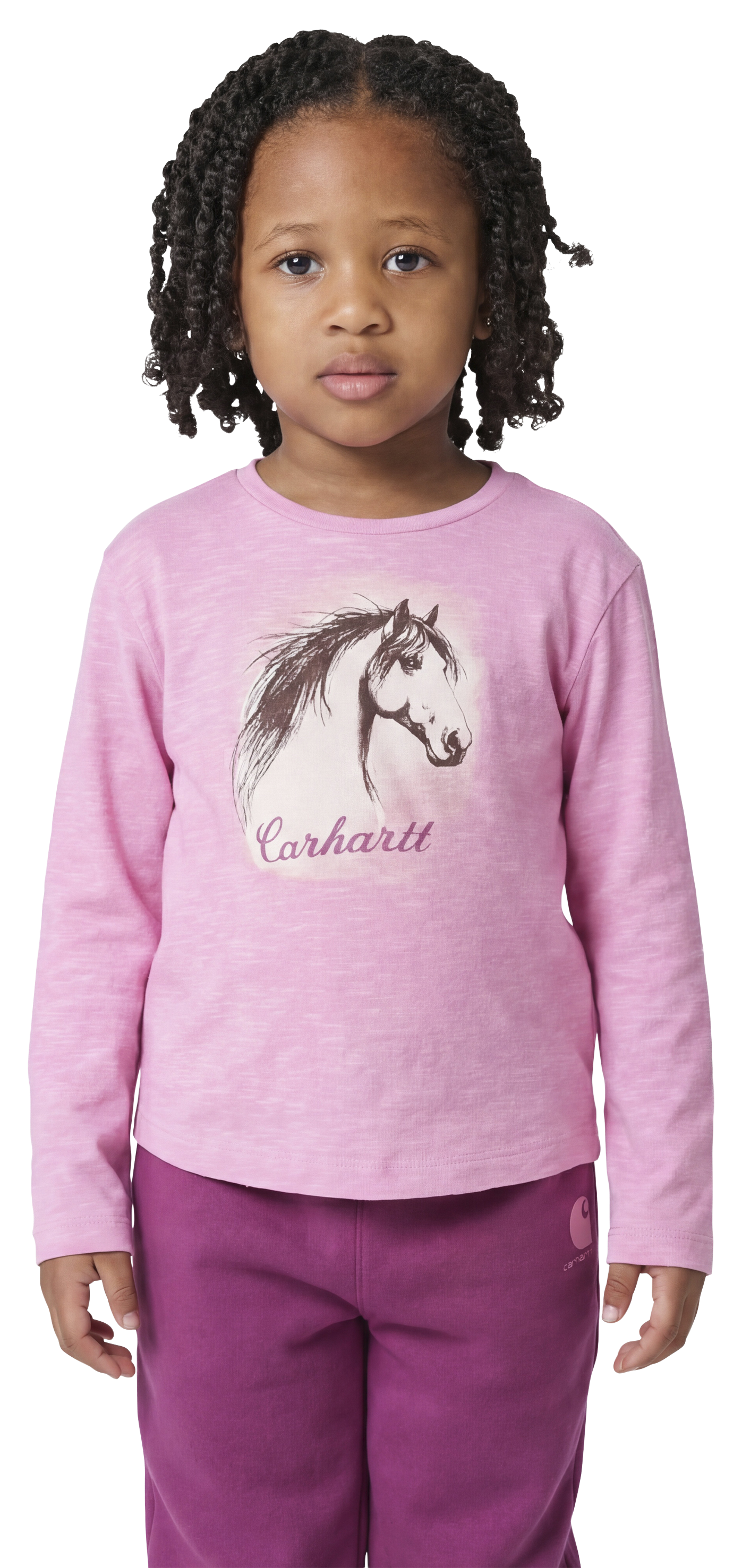Carhartt Carhartt Sketch-Art Horse Long-Sleeve T-Shirt for Kids - Cashmere Rose - $16.99 at Bass Pro Shops