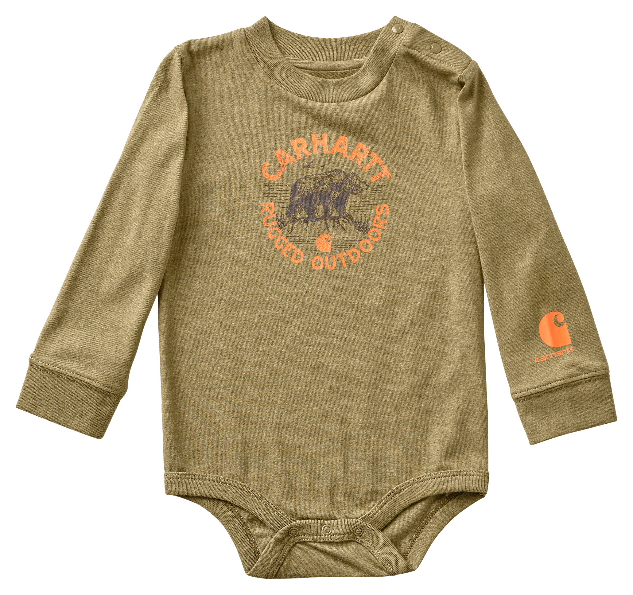 Carhartt Bear Rugged Outdoors Long-Sleeve Bodysuit for Babies