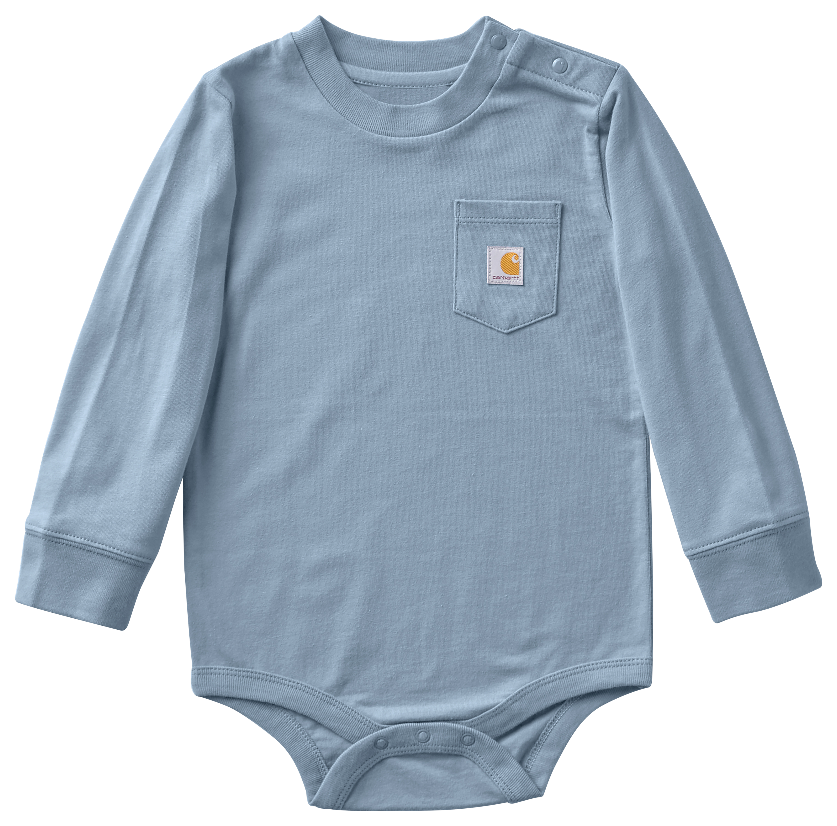 Image of Carhartt Pocket Logo Long-Sleeve Bodysuit for Babies - Winward Blue