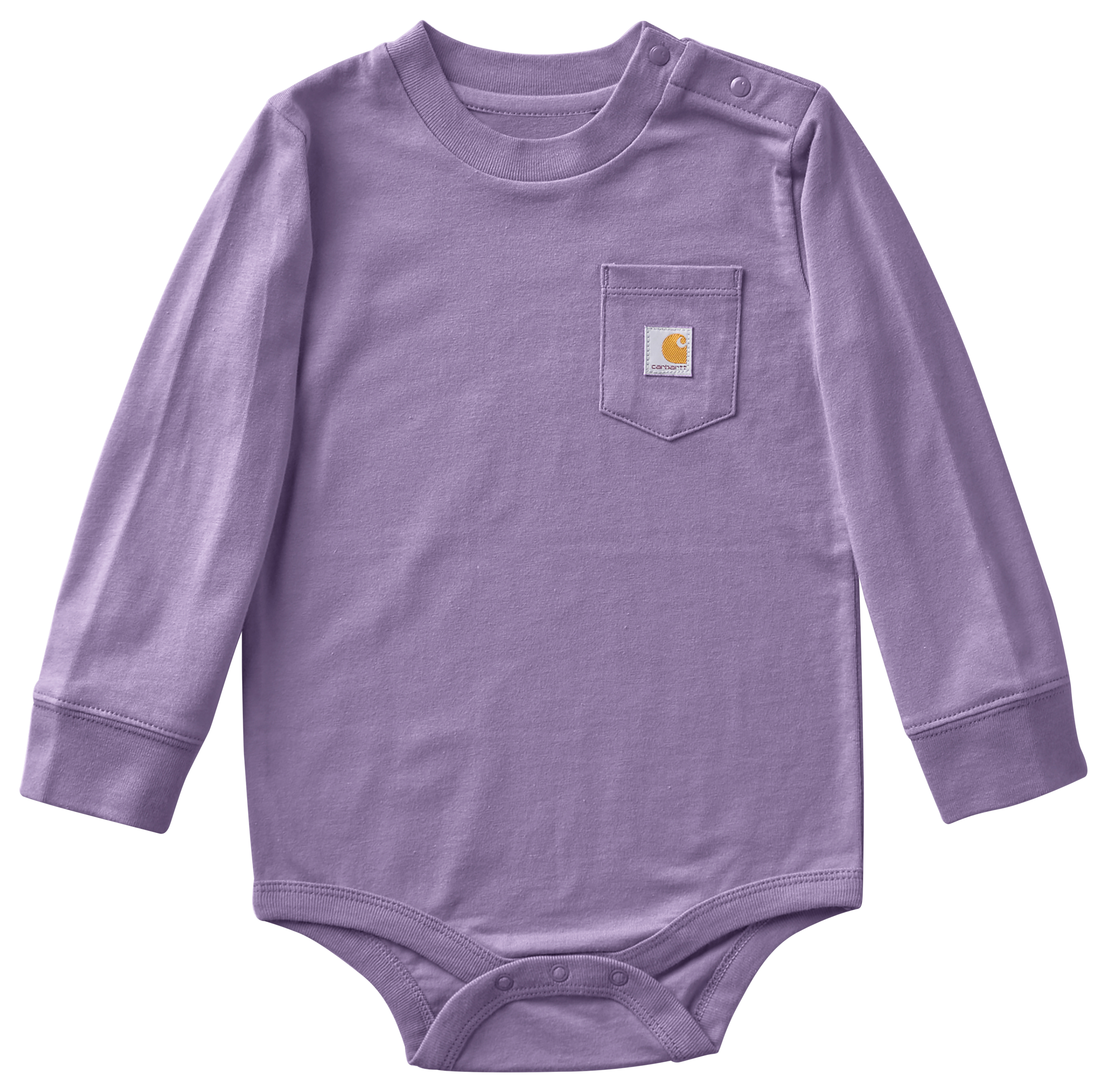 Image of Carhartt Pocket Logo Long-Sleeve Bodysuit for Babies - Mulled Grape