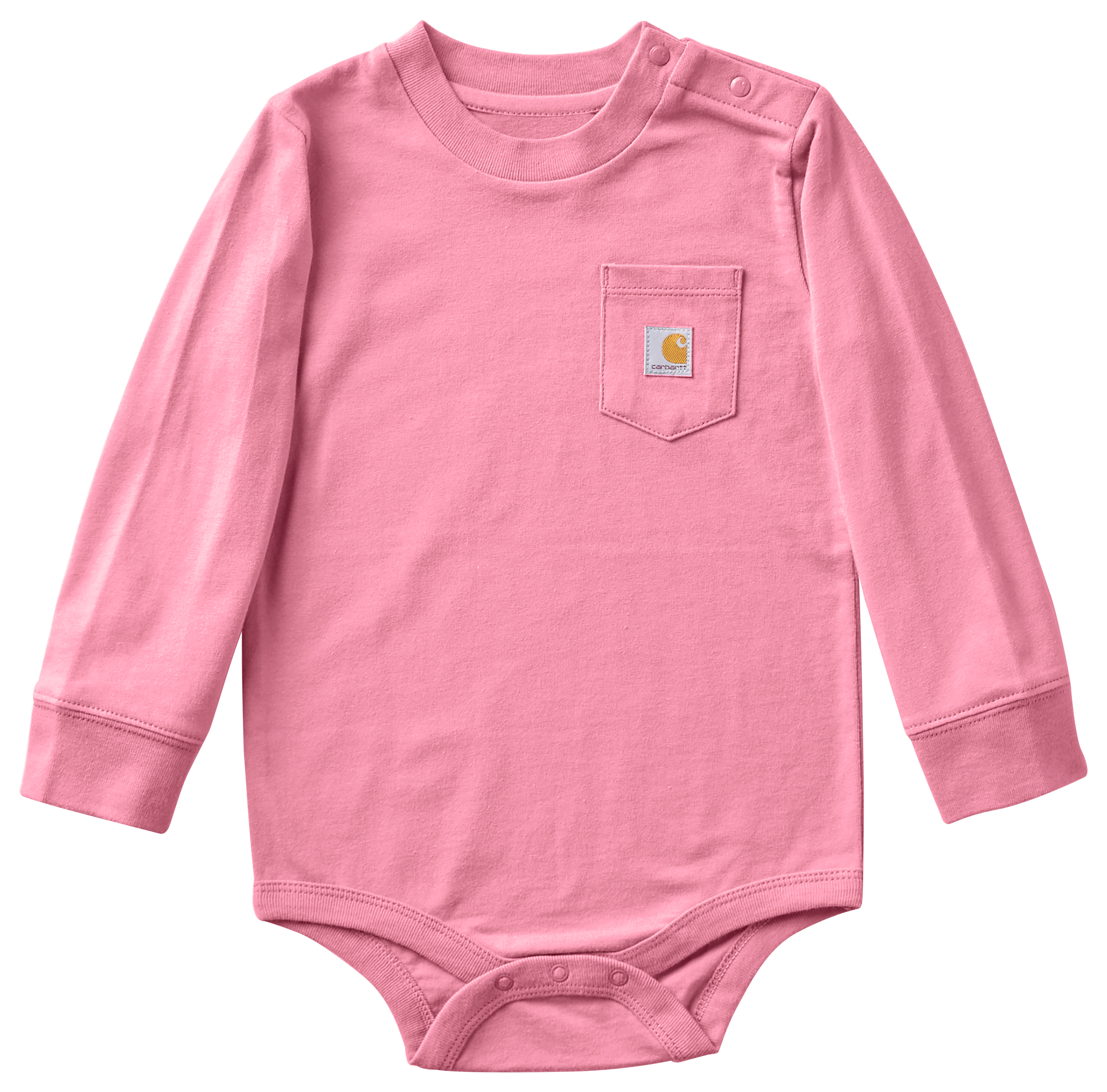 Carhartt Carhartt Pocket Logo Long-Sleeve Bodysuit for Babies - Cashmere Rose - $15.99 at Bass Pro Shops