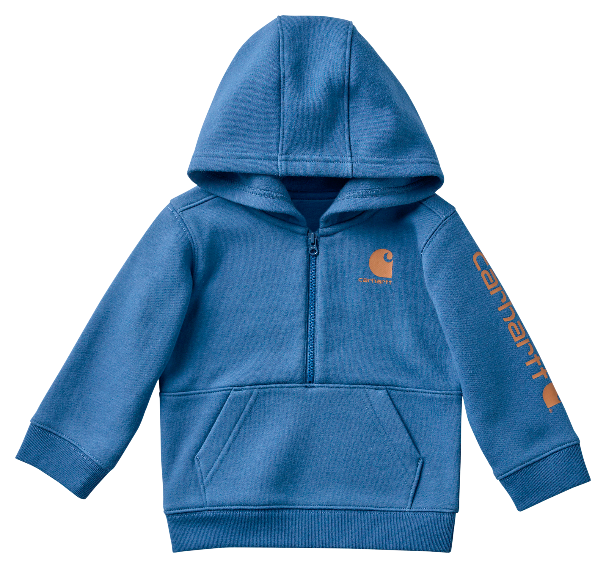 Image of Carhartt Half-Zip Long-Sleeve Hoodie for Toddlers - Dark Denim