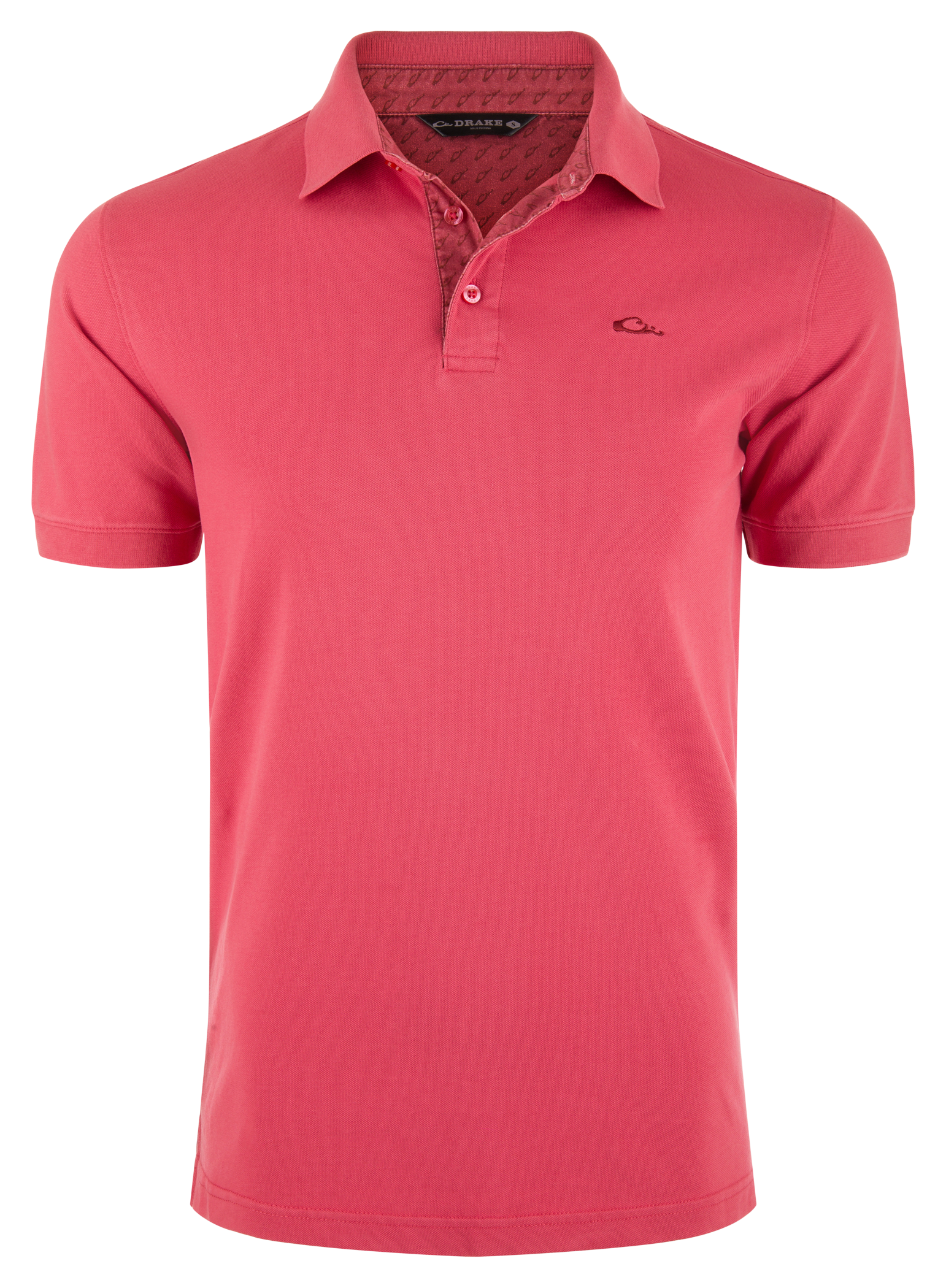 Image of Drake Waterfowl Pique Logo Polo Shirt - Slate Rose