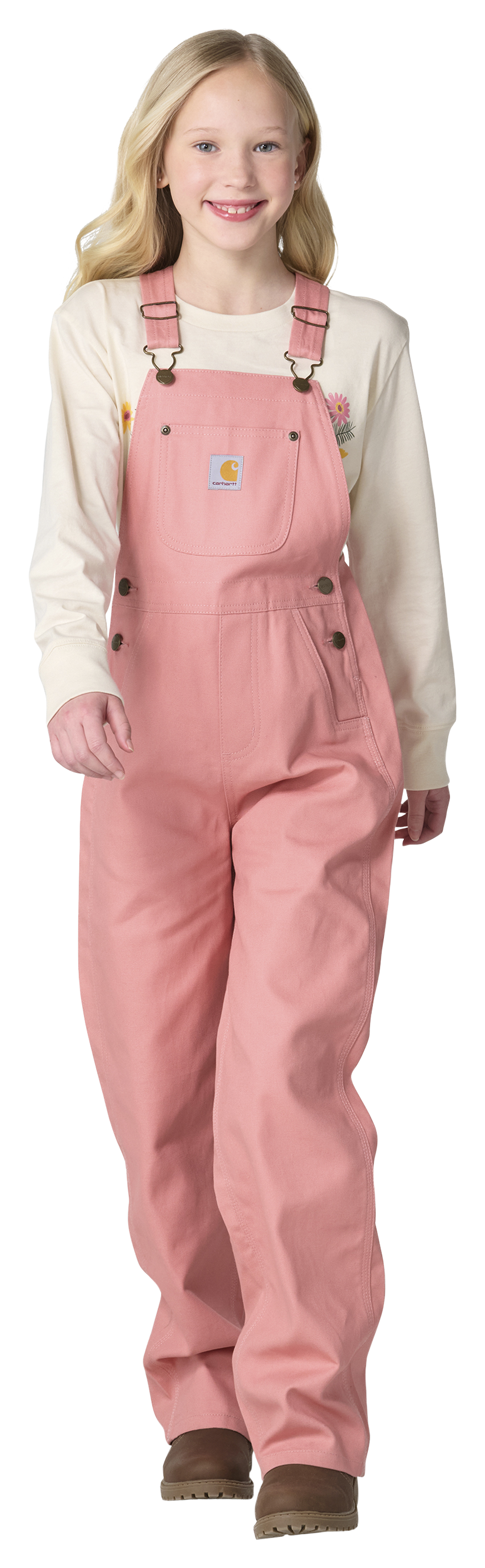 Carhartt Unlined Canvas Bib Overalls for Kids - Rosette