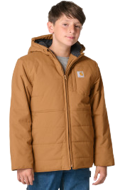 Carhartt Montana Insulated Hooded Jacket for Kids - Carhartt Brown