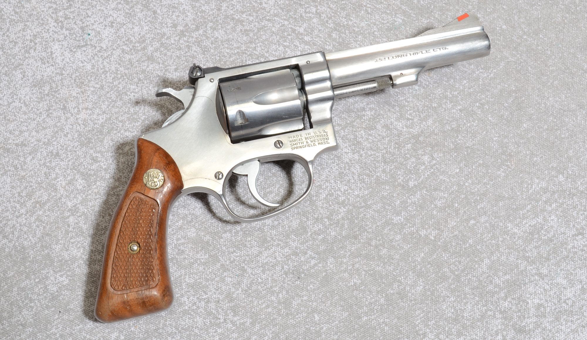 Image of "Smith & Wesson 63 Revolver, .22 Long Rifle, 4"" Barrel, 1.5 lbs."