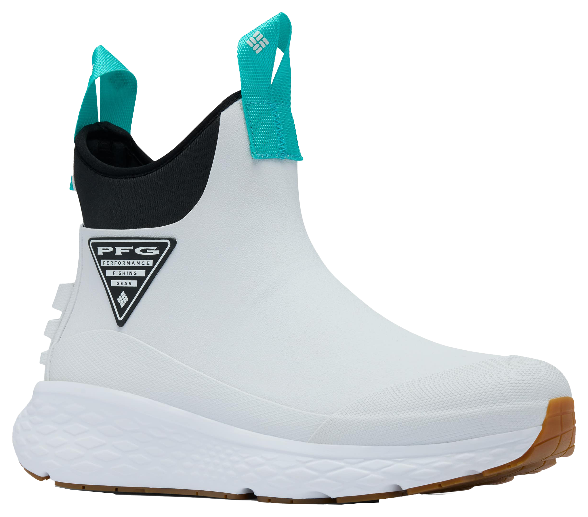 Image of Columbia PFG Dry Tortugas Deck Boots for Men - White/Geyser