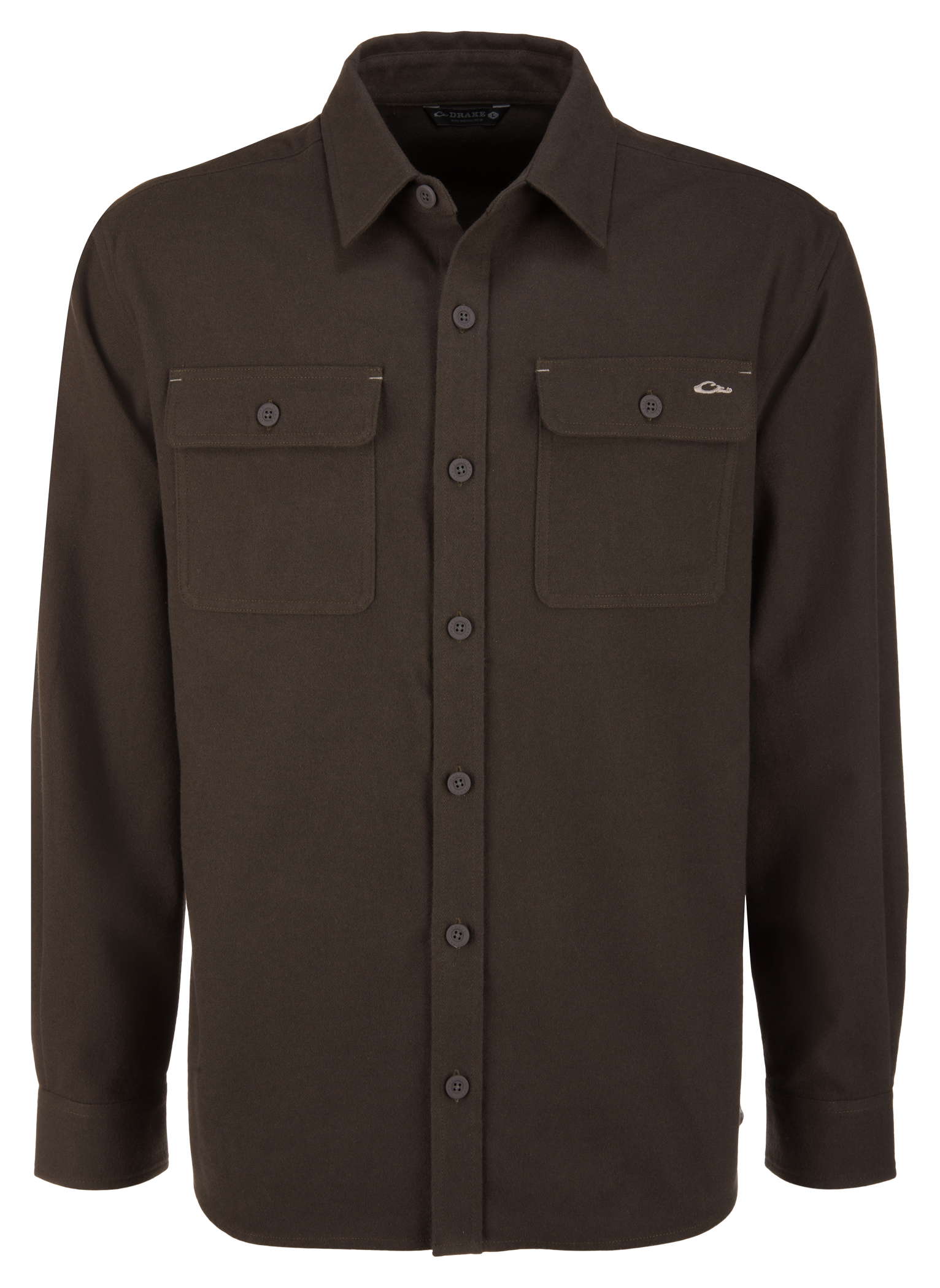Image of Drake Waterfowl Legacy Flannel Long-Sleeve Shirt - Slate Gray