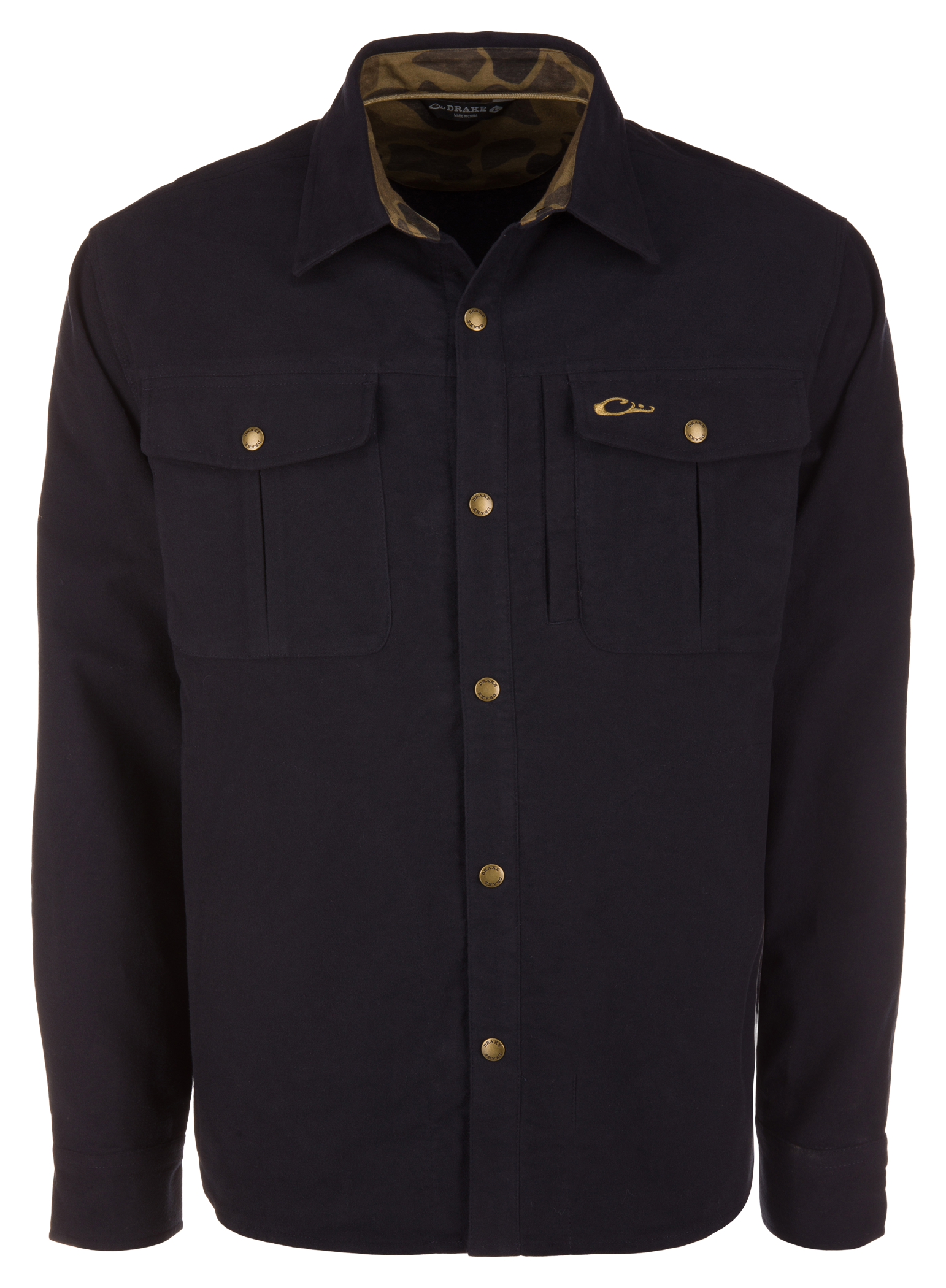 Image of Drake Waterfowl Delta Moleskin Shirt Jacket - Dark Navy