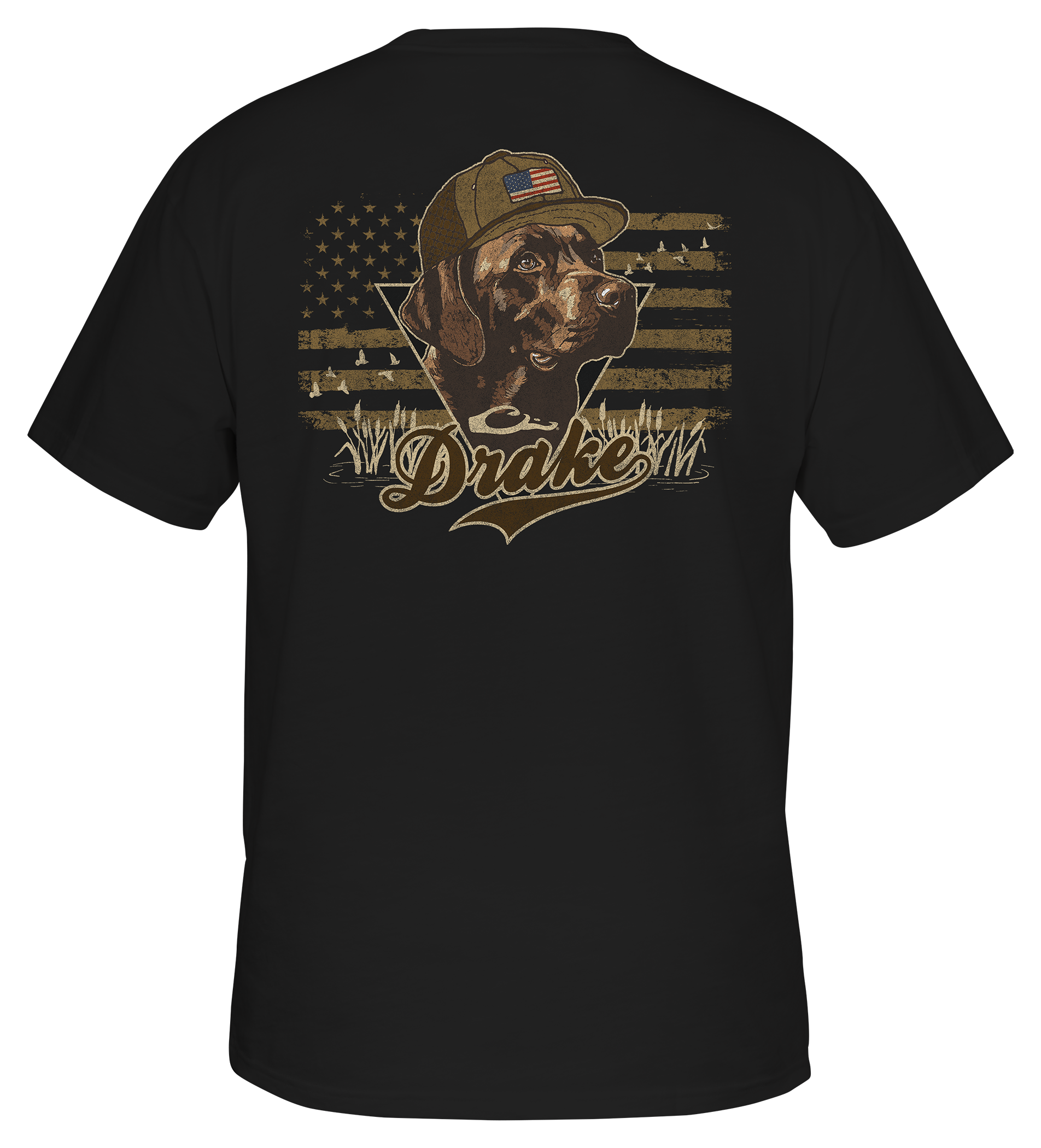 Image of Drake Waterfowl Blackout Lab Short-Sleeve T-Shirt - Black
