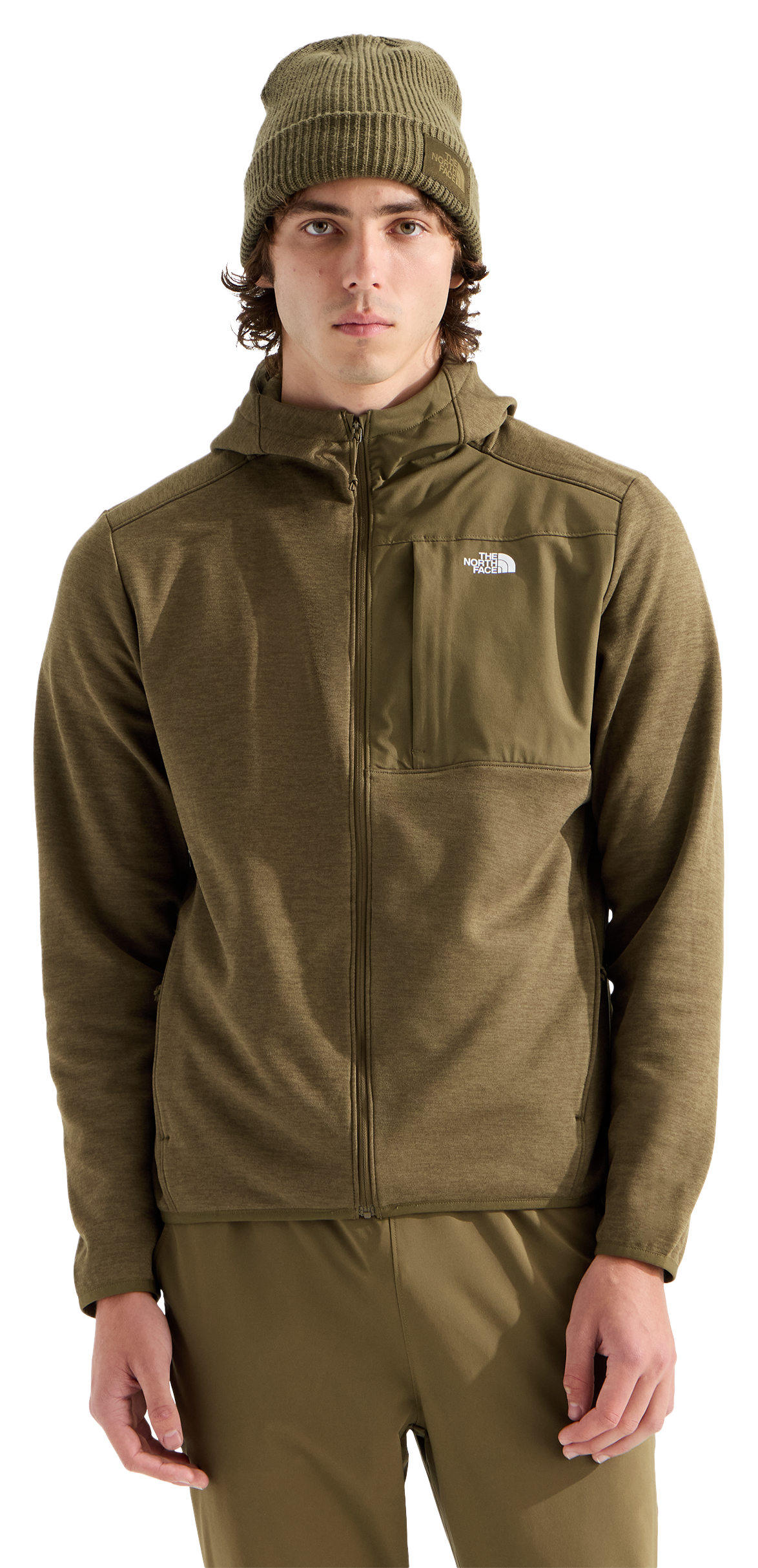 The North Face Performance Fleece Full-Zip Hoodie - Caraway Seed