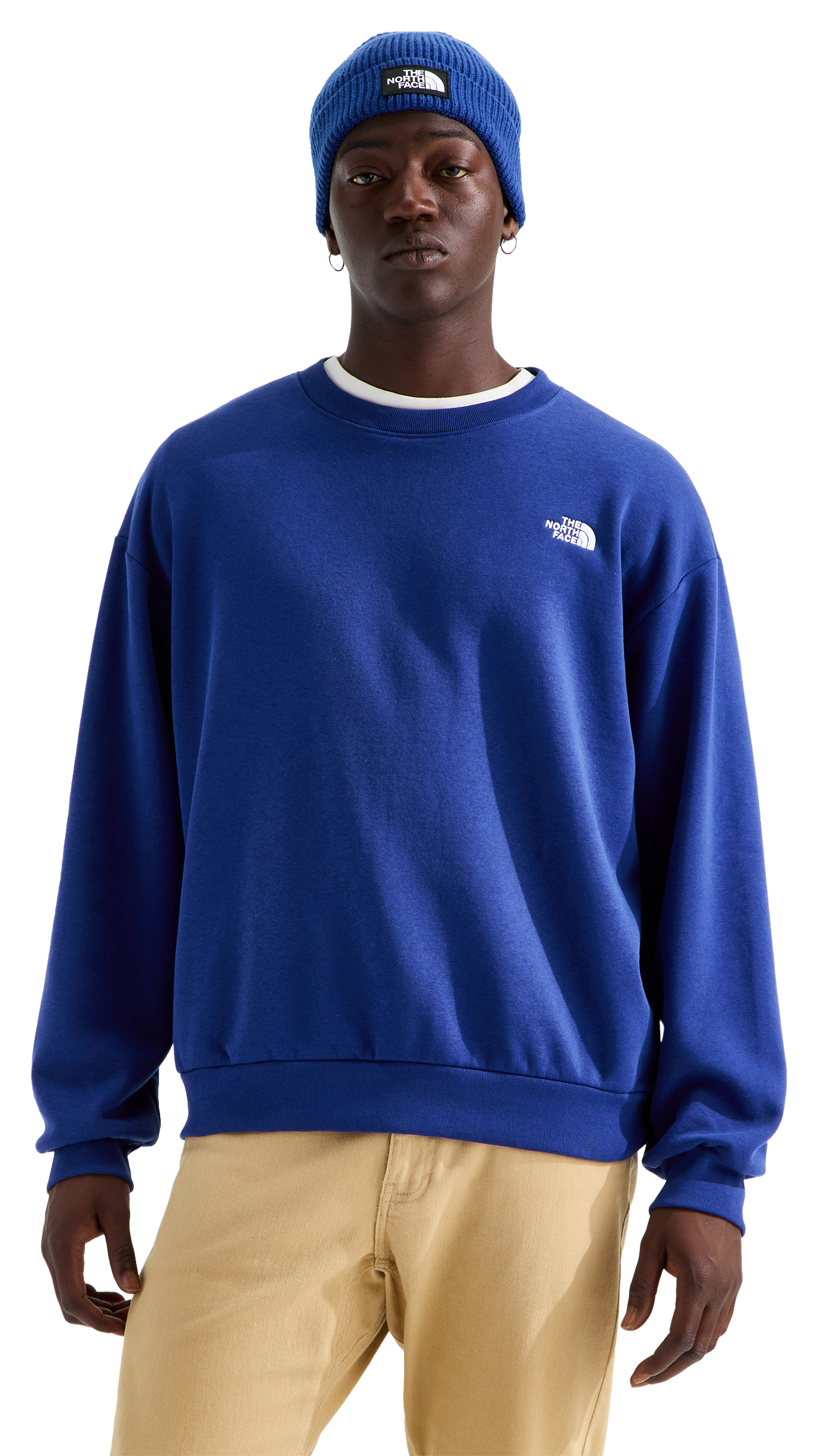 Image of The North Face Evolution Simple Dome Oversized Crew-Neck Pullover - Bold Blue