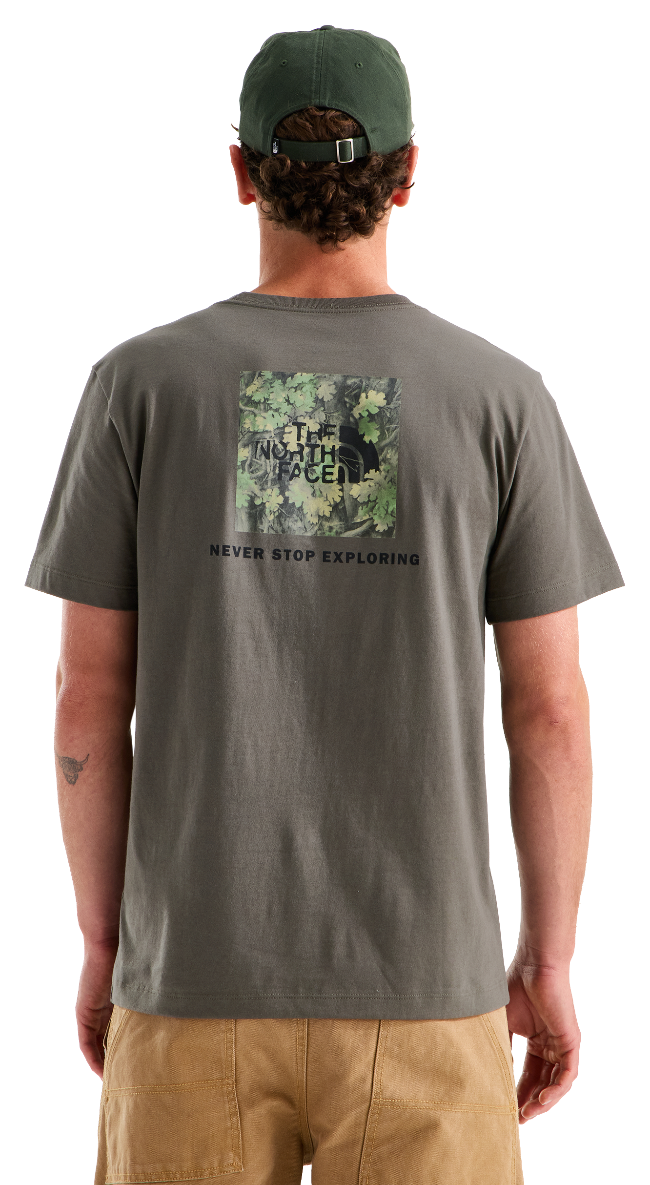 Image of The North Face Yosemite Oak Box NSE Short-Sleeve T-Shirt - New Taupe Green
