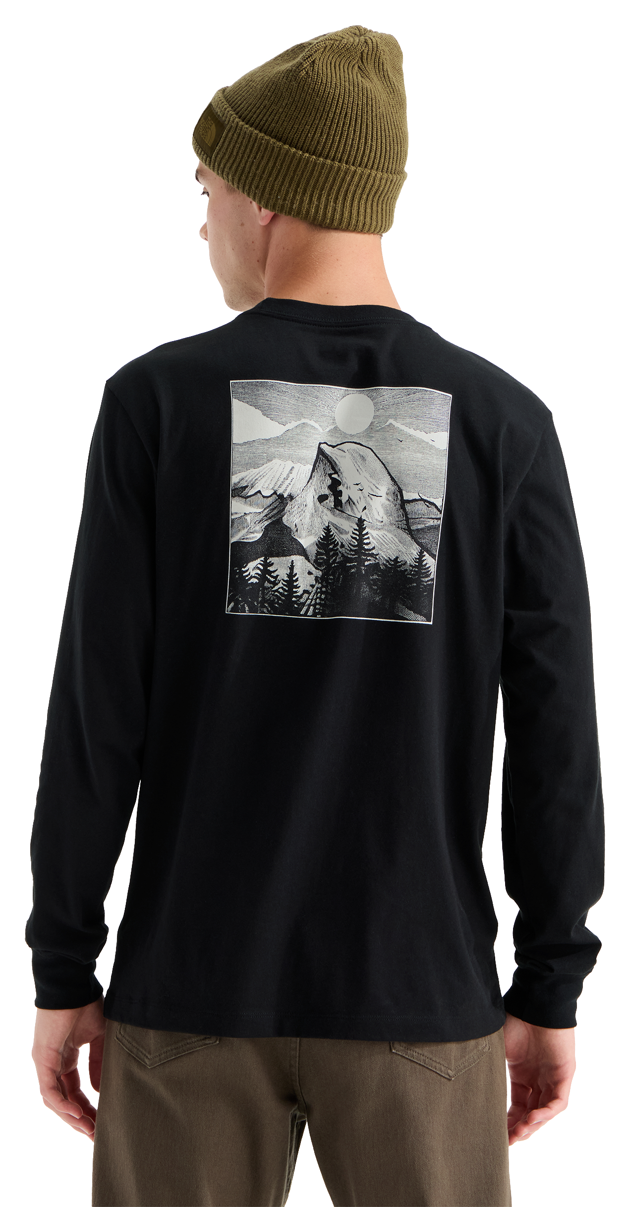 The North Face Scenic Half Dome Long-Sleeve T-Shirt - Black