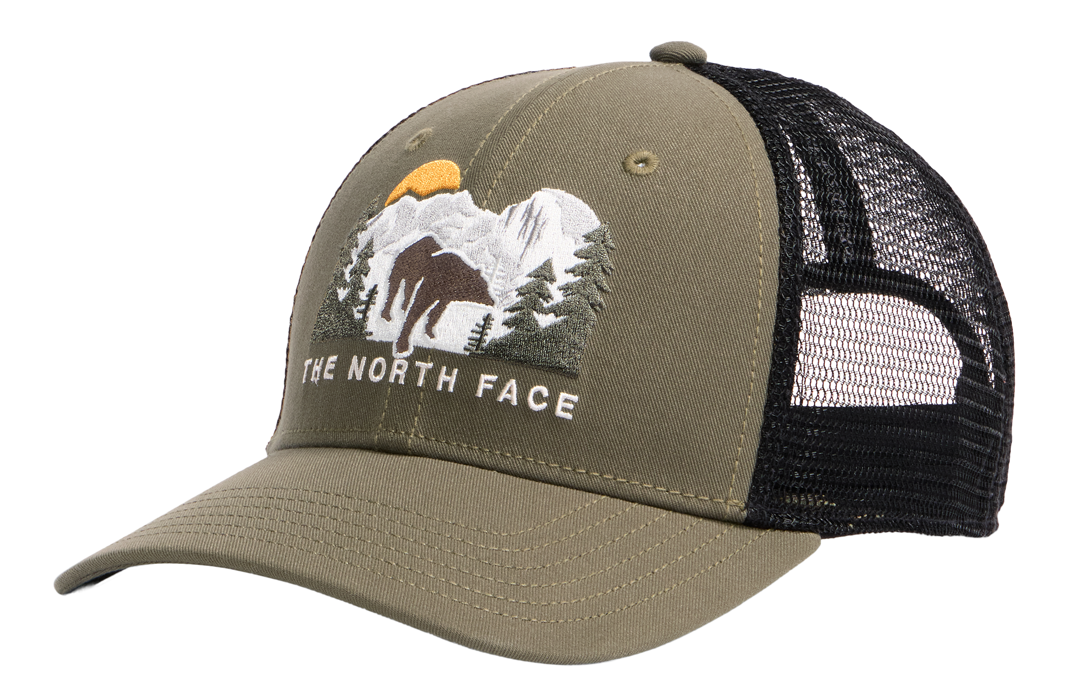 Image of The North Face Embroidered Mudder Trucker Cap - TNF Black/Bear Graphic