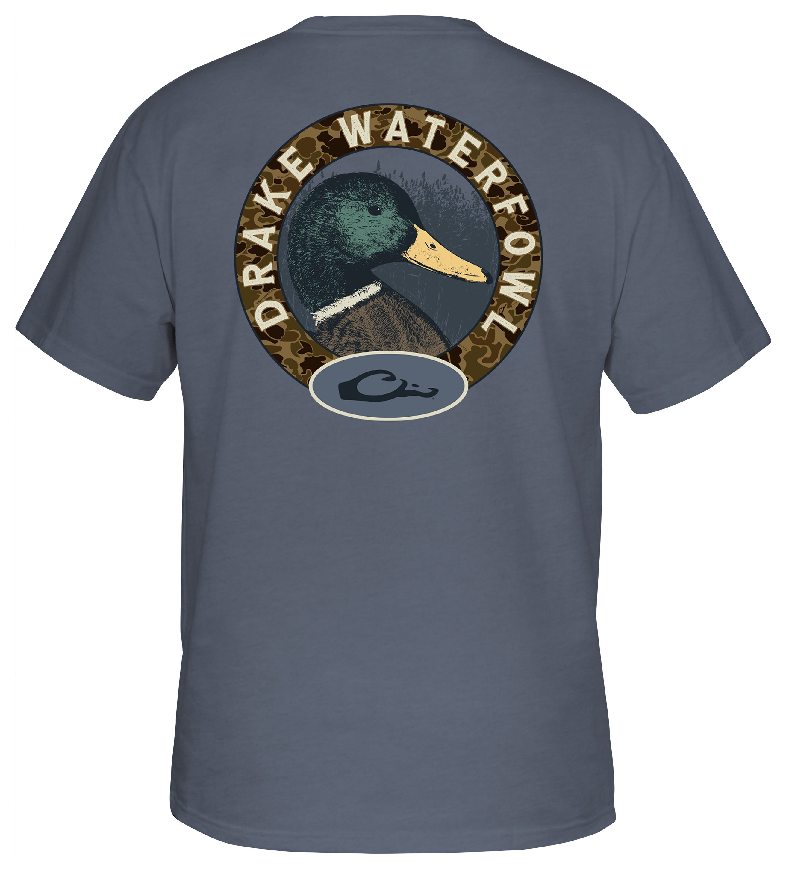 Image of Drake Waterfowl Mallard Circle Short-Sleeve T-Shirt - Flint Stone