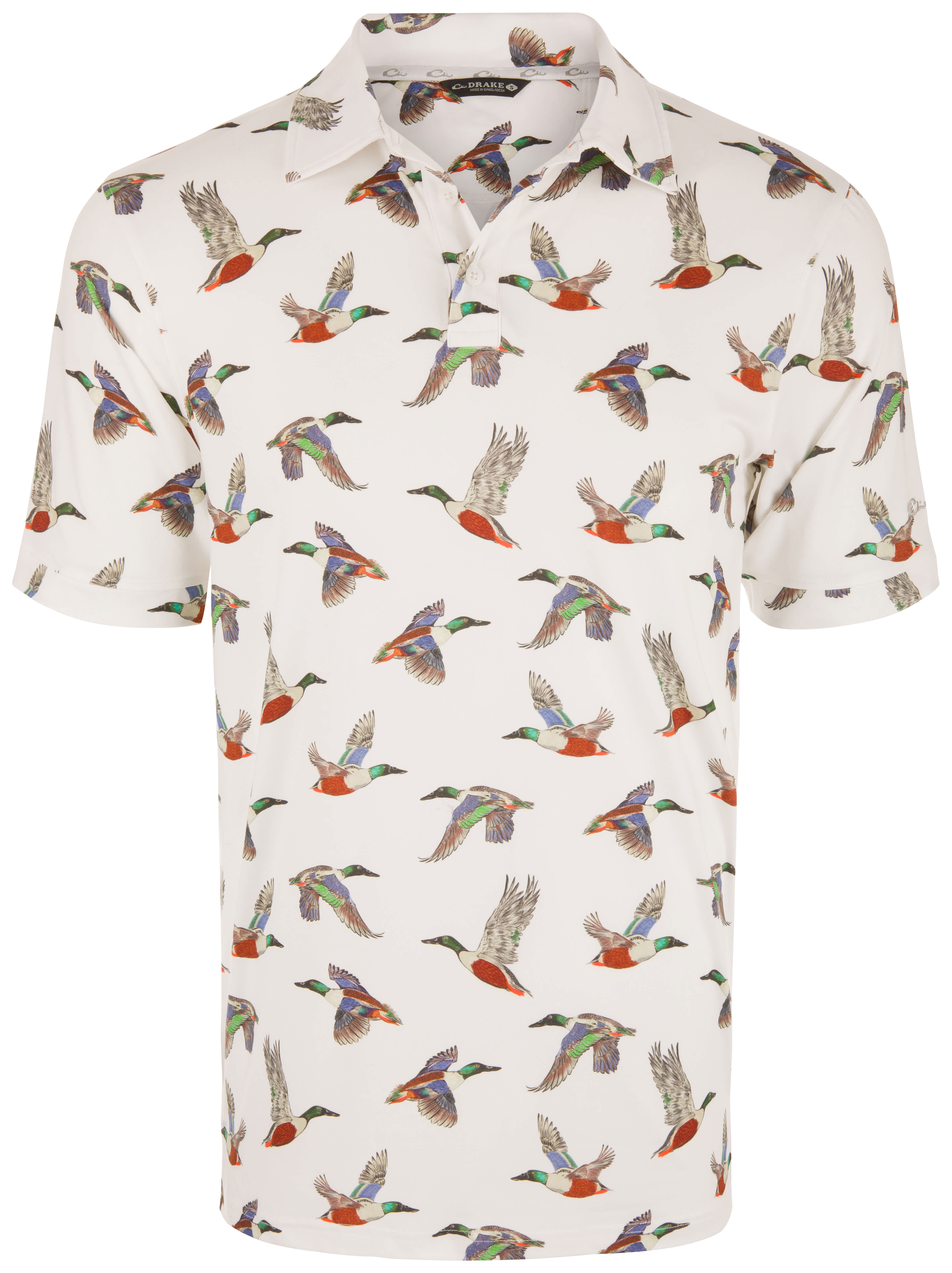 Image of Drake Waterfowl Flying Spoonie Performance Polo - Bright White