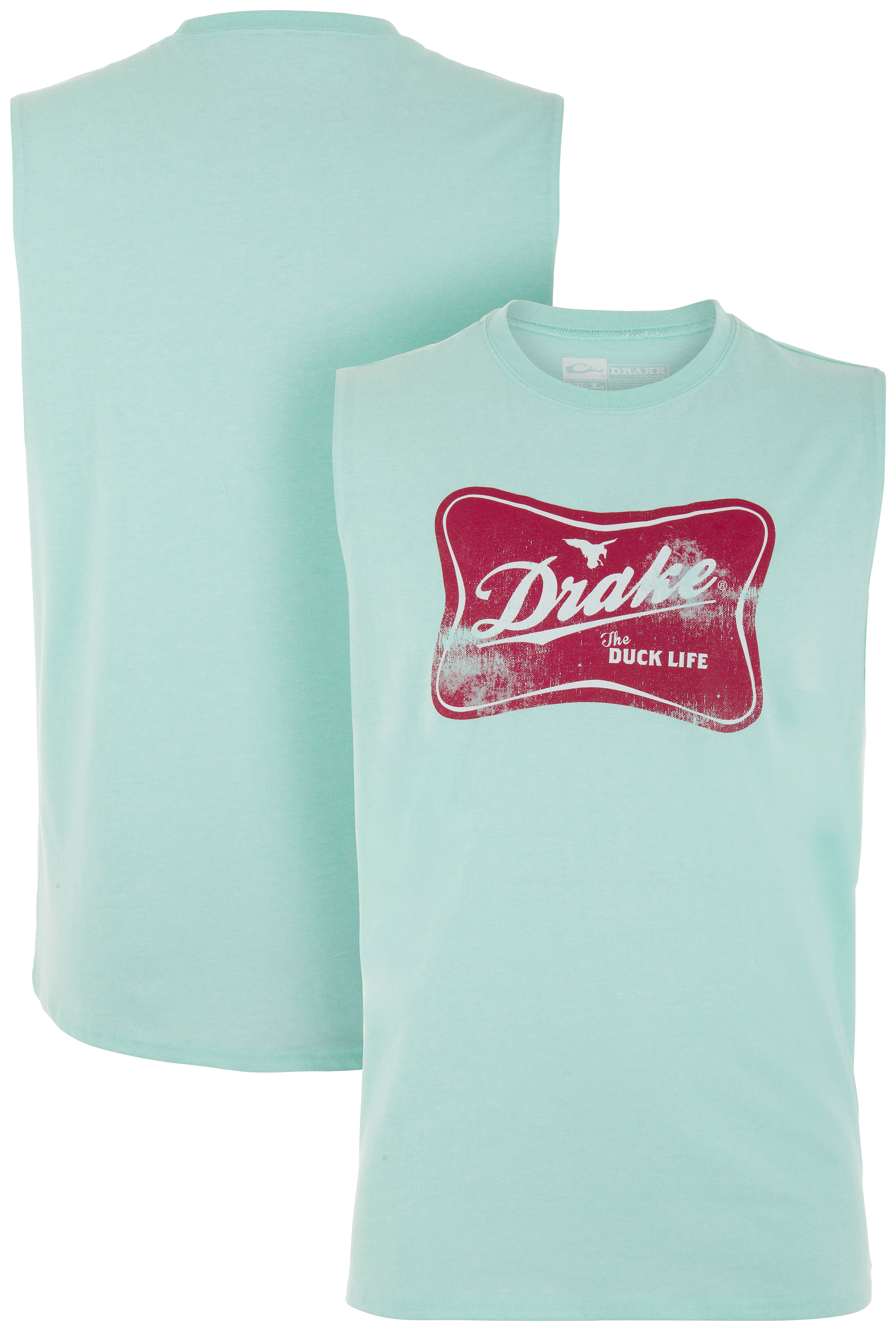Image of Drake Waterfowl Drake Life Sleeveless T-Shirt - Beach Glass Light Heather