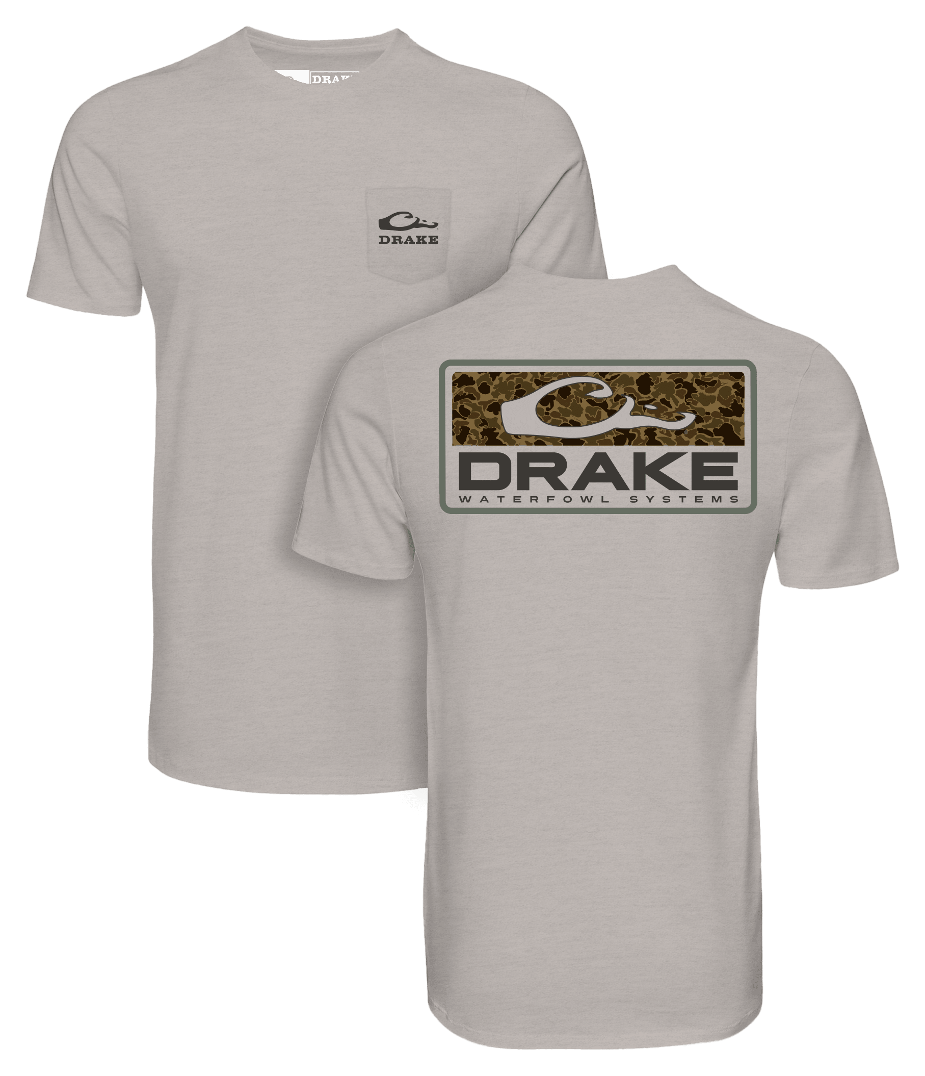 Image of Drake Waterfowl Southern Collection Old-School Bar Logo Short-Sleeve T-Shirt - Wind Chime