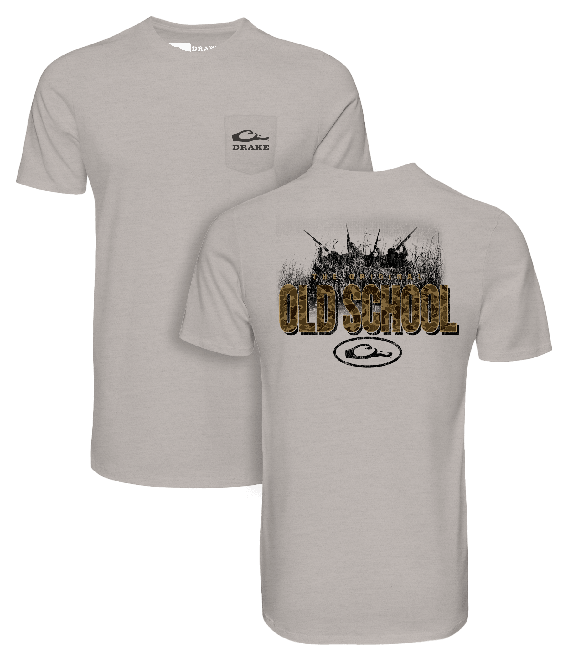 Image of Drake Waterfowl Original Old School Short-Sleeve Pocket T-Shirt - Wind Chime