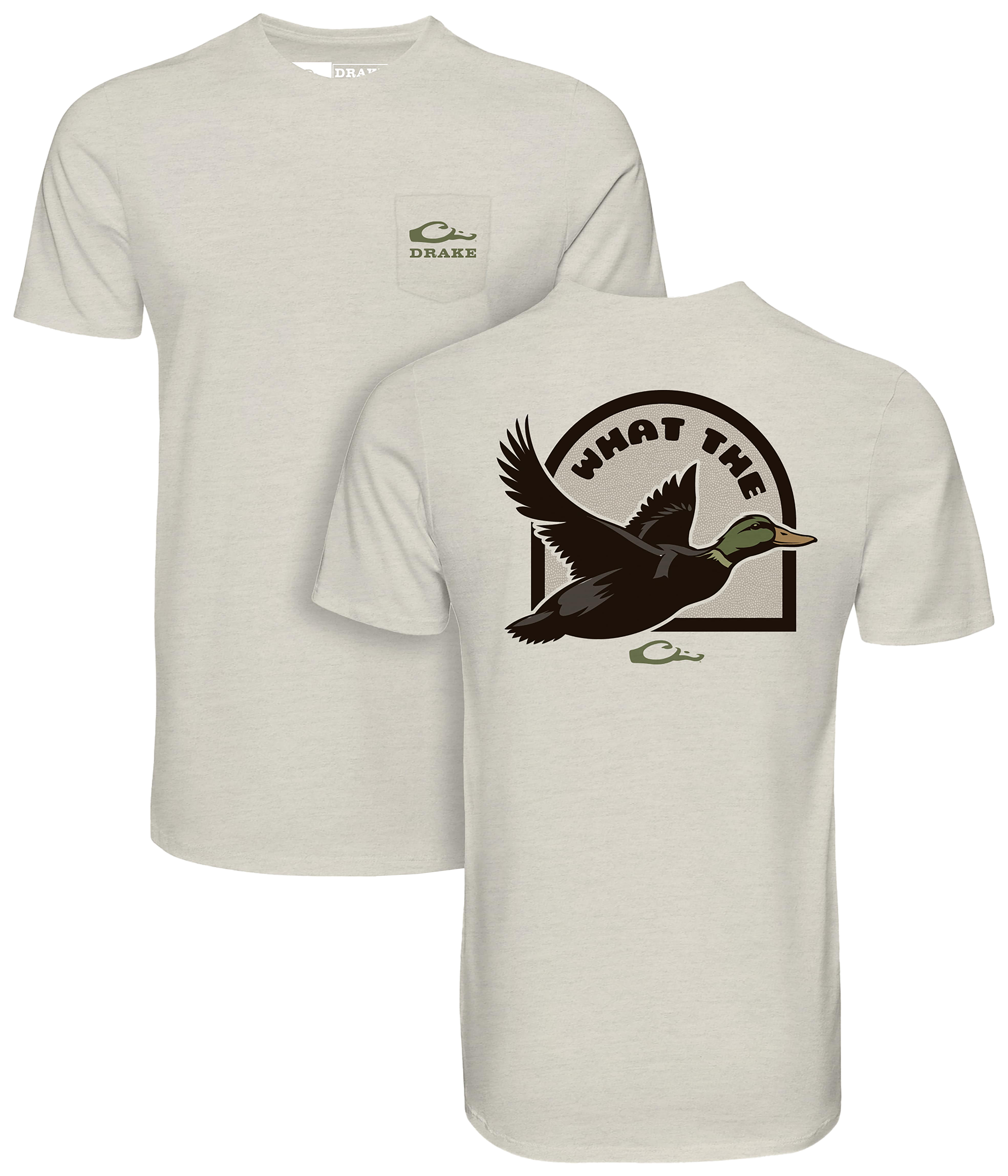 Image of Drake Waterfowl What the Duck Short-Sleeve Pocket T-Shirt - Coconut Milk