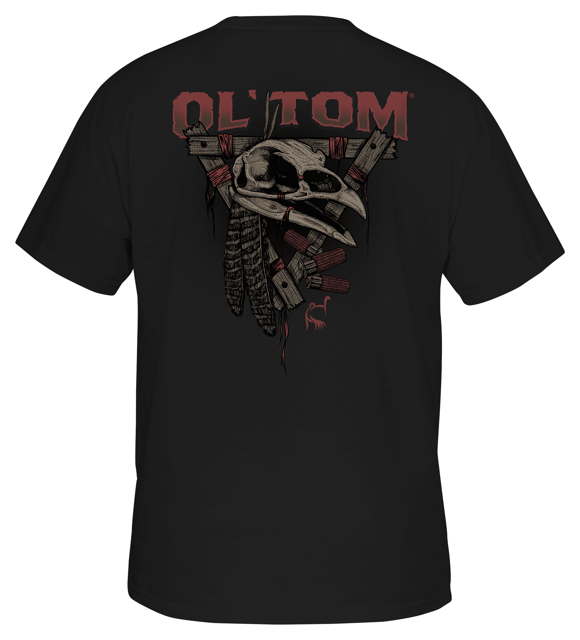 Image of Ol' Tom Gobbler Skull Short-Sleeve T-Shirt - Black