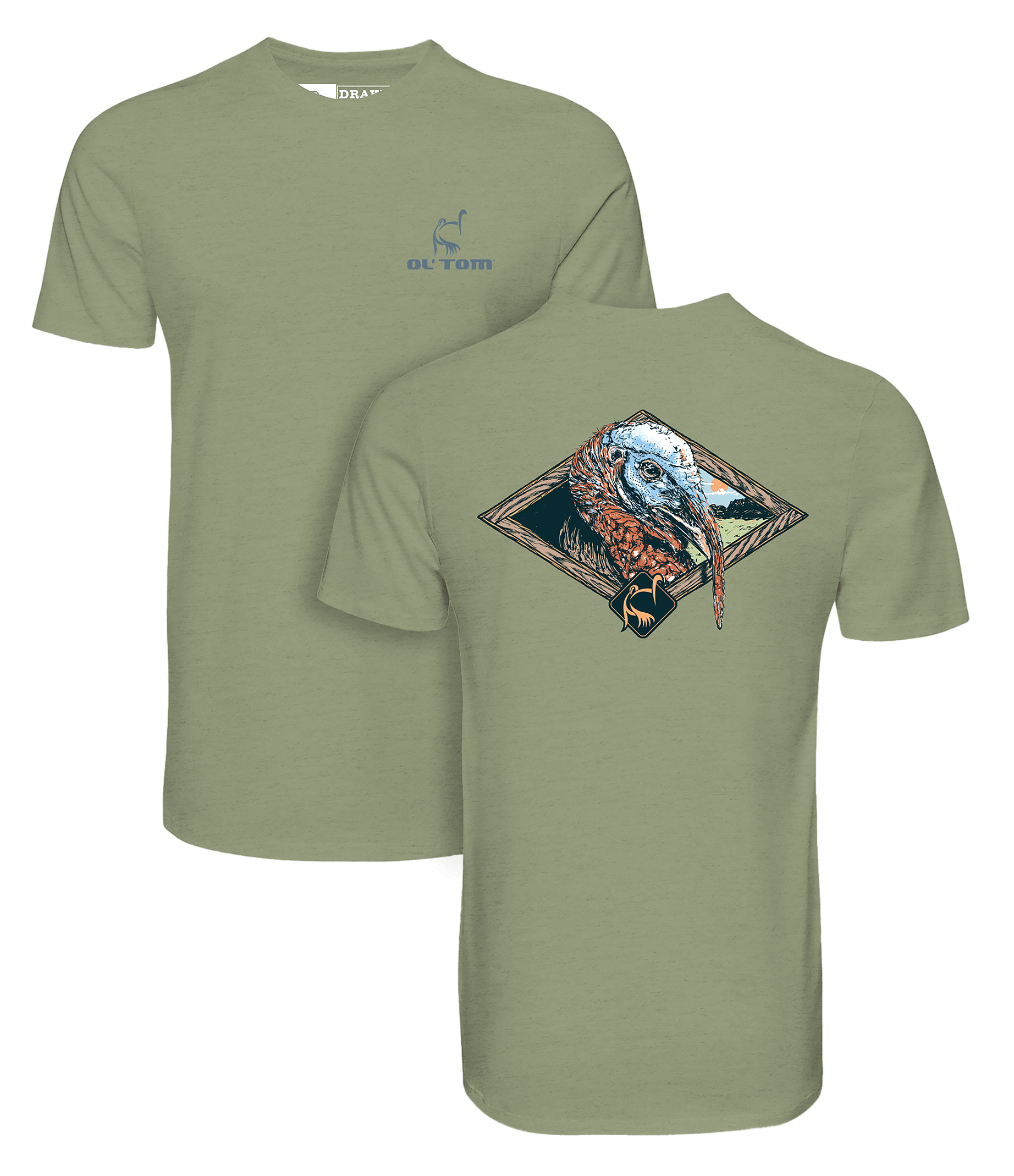 Image of Ol' Tom Head Shot Short-Sleeve T-Shirt - Sage Light Heather