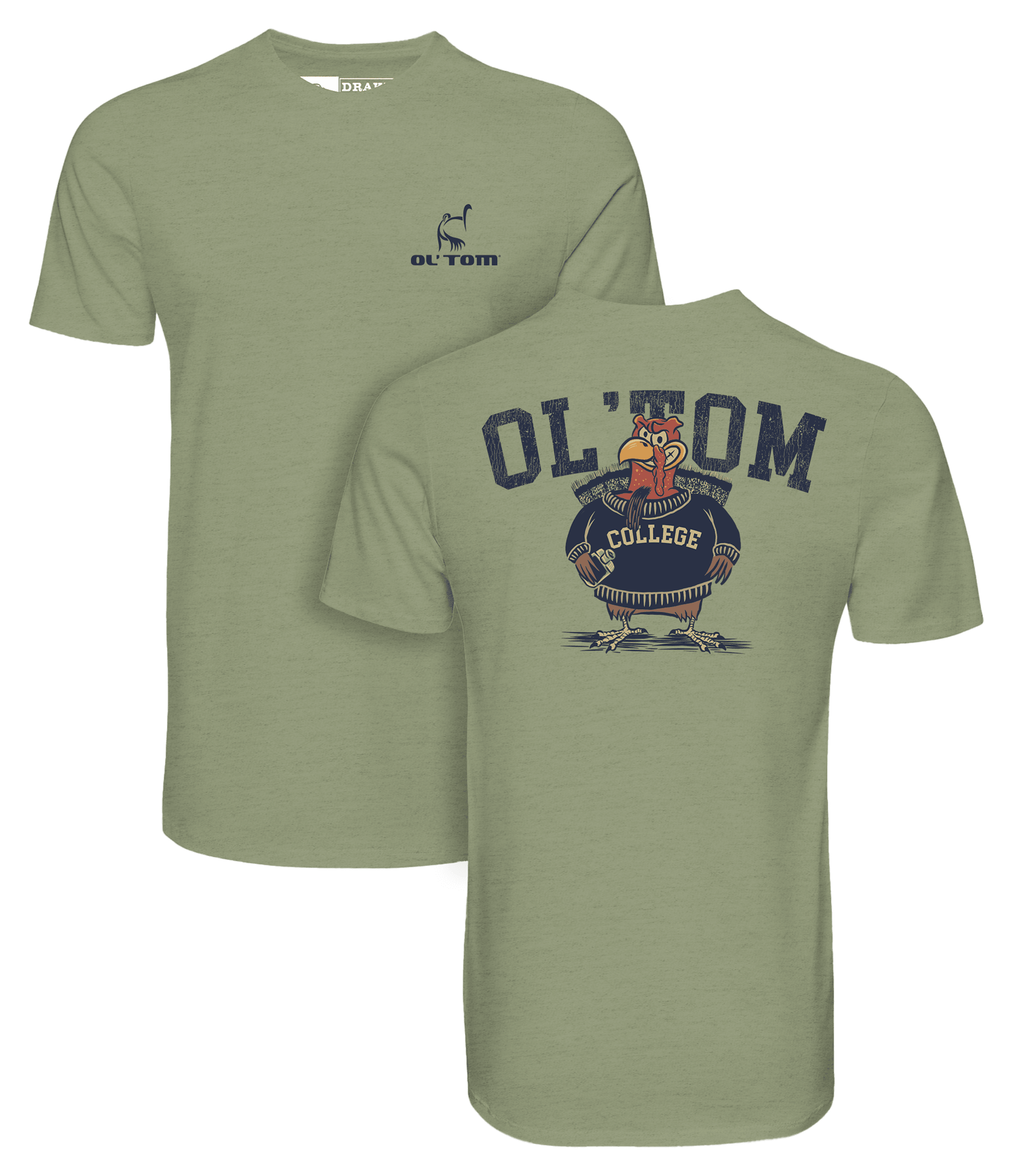 Image of Ol' Tom College Short-Sleeve T-Shirt - Sage Light Heather