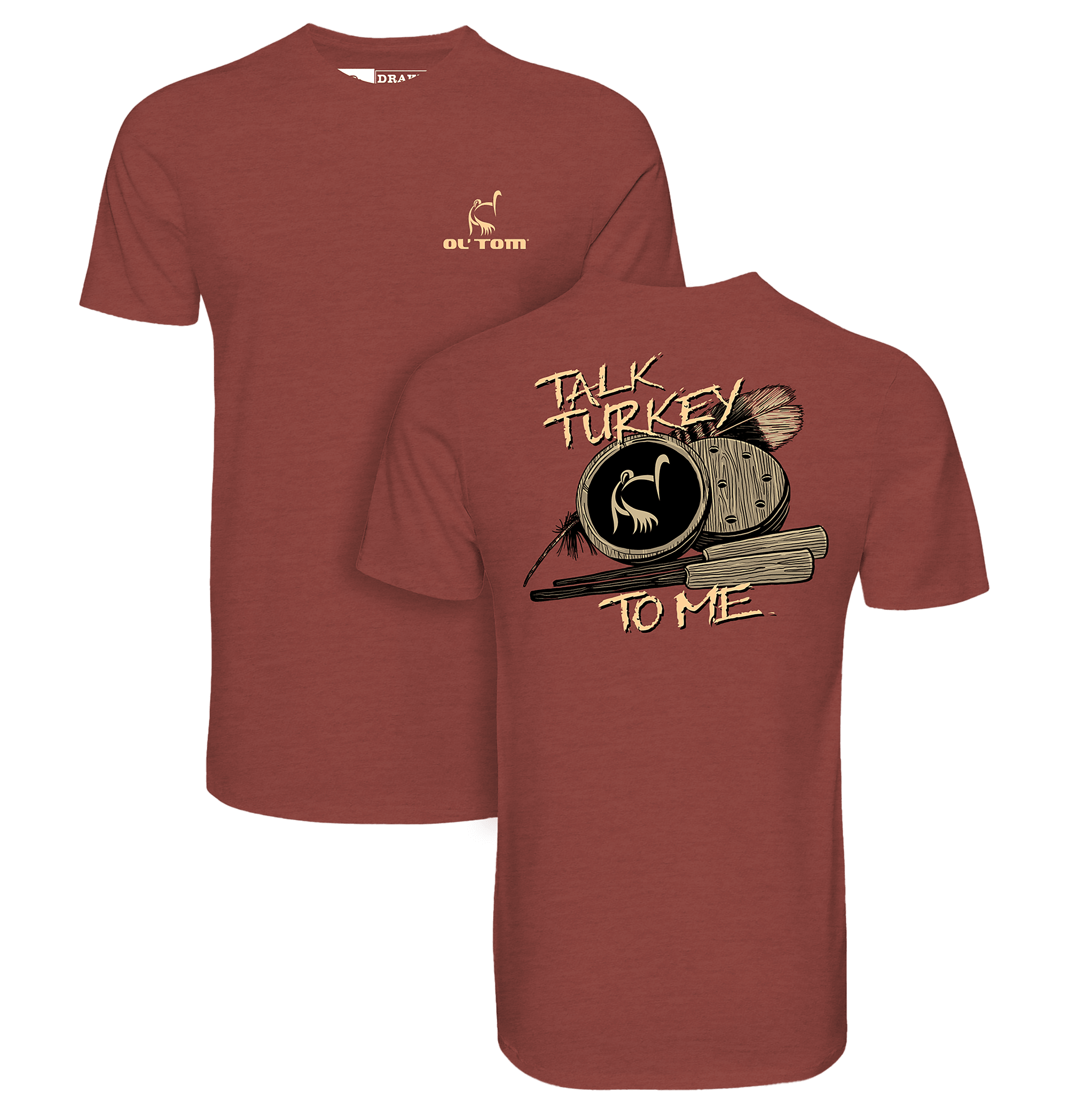 Image of Ol' Tom Talk Turkey Short-Sleeve T-Shirt - Barn Red Light Heather