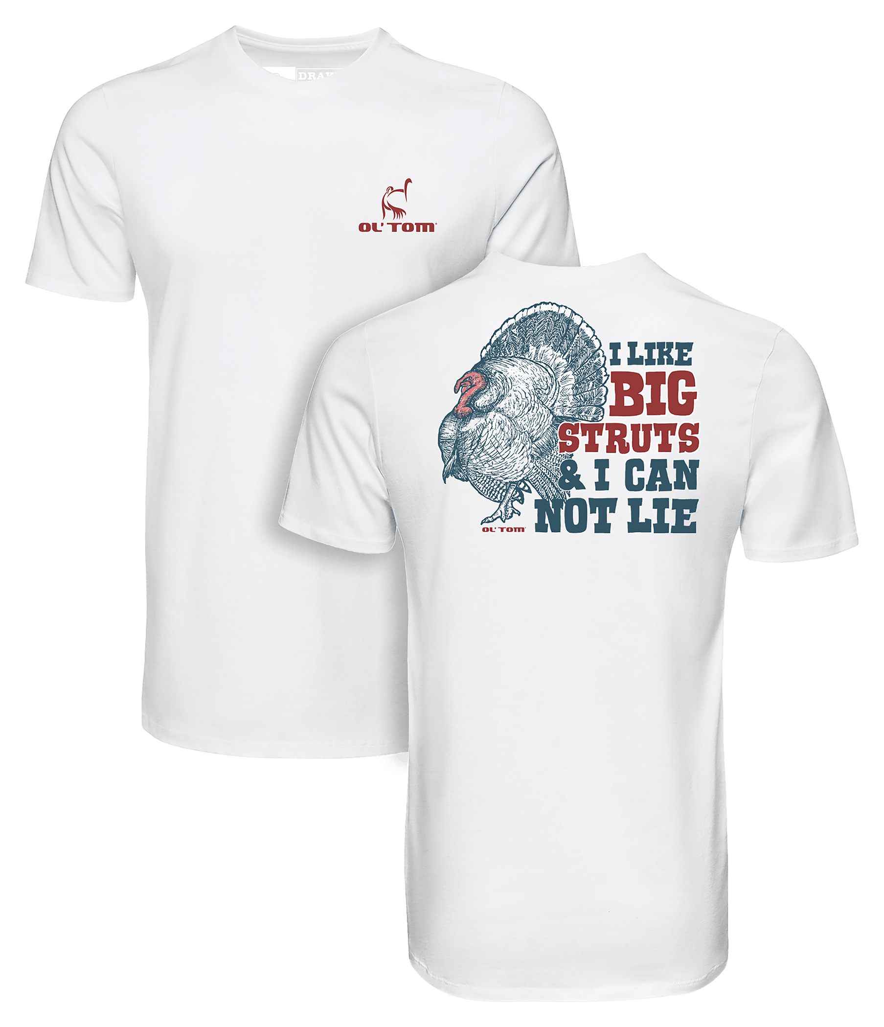Ol' Tom Ol' Tom Big Struts Short-Sleeve T-Shirt - White - $29.99 at Bass Pro Shops