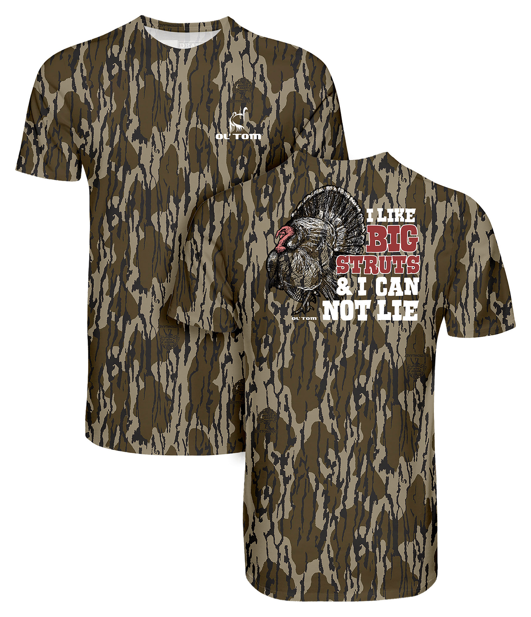 Image of Ol' Tom Big Struts Short-Sleeve T-Shirt - Mossy Oak Bottomland