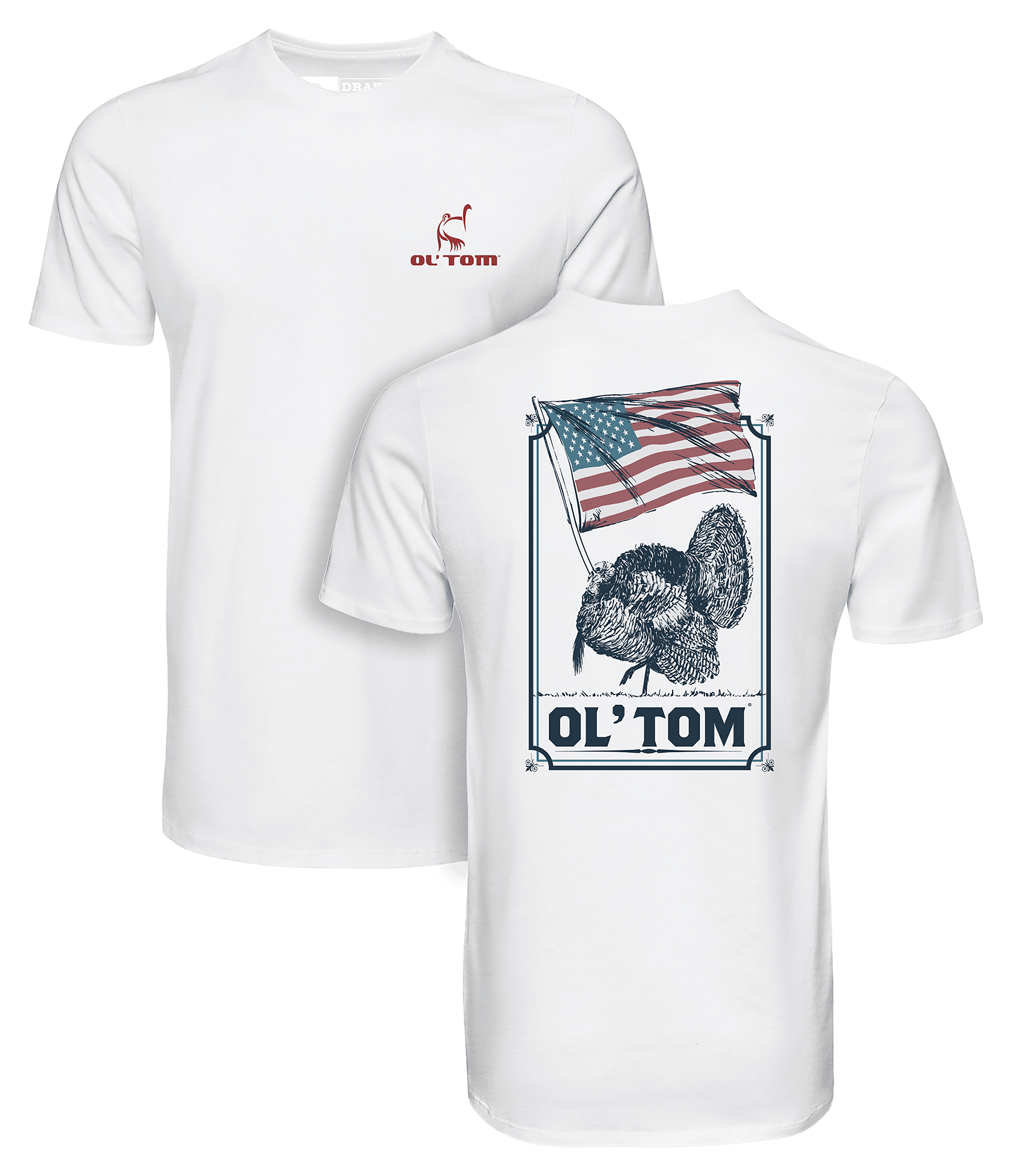 Image of Ol' Tom Americana Short-Sleeve T-Shirt - White