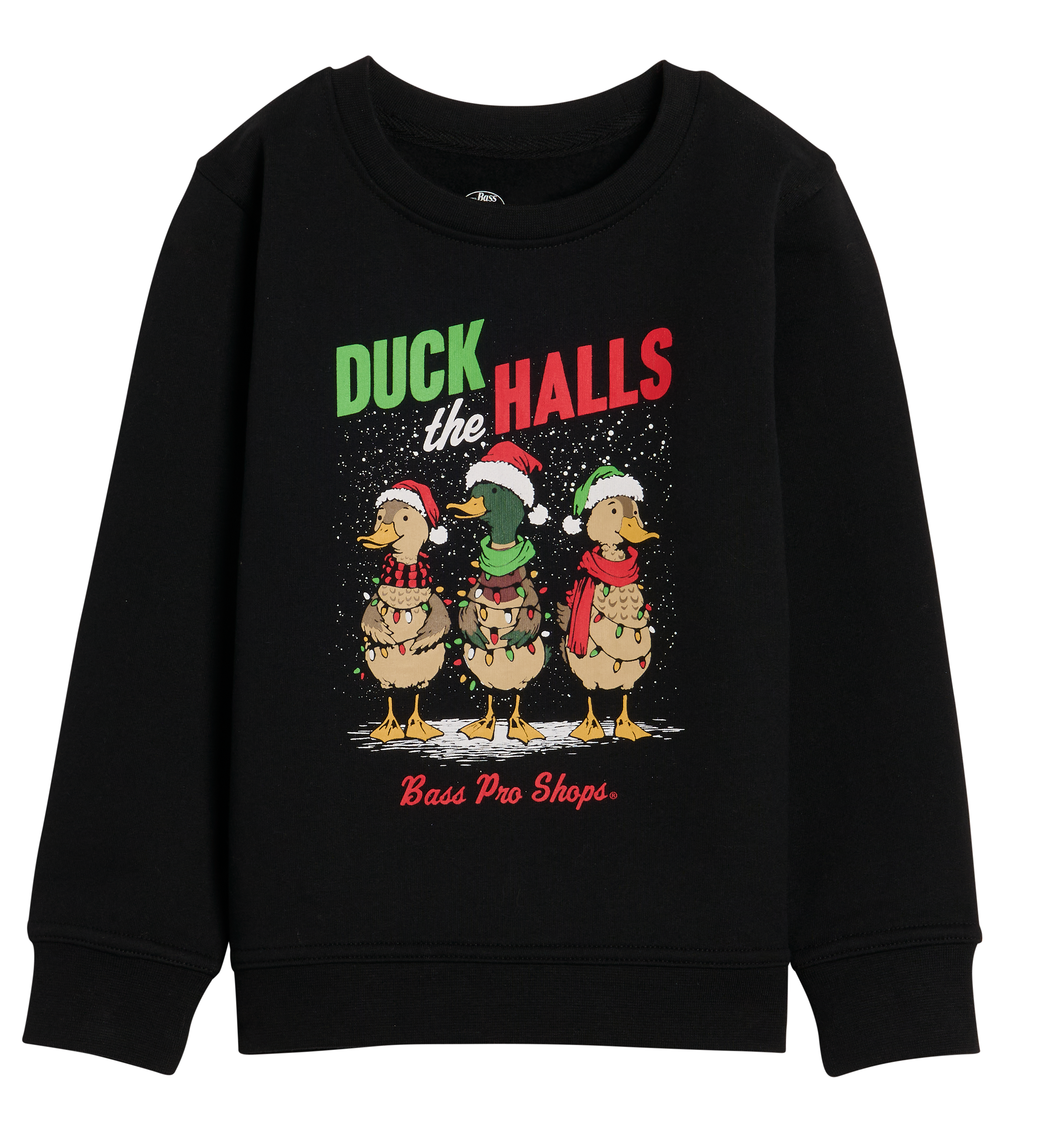 Image of Bass Pro Shops Ugly Christmas Sweatshirt for Toddlers - Black
