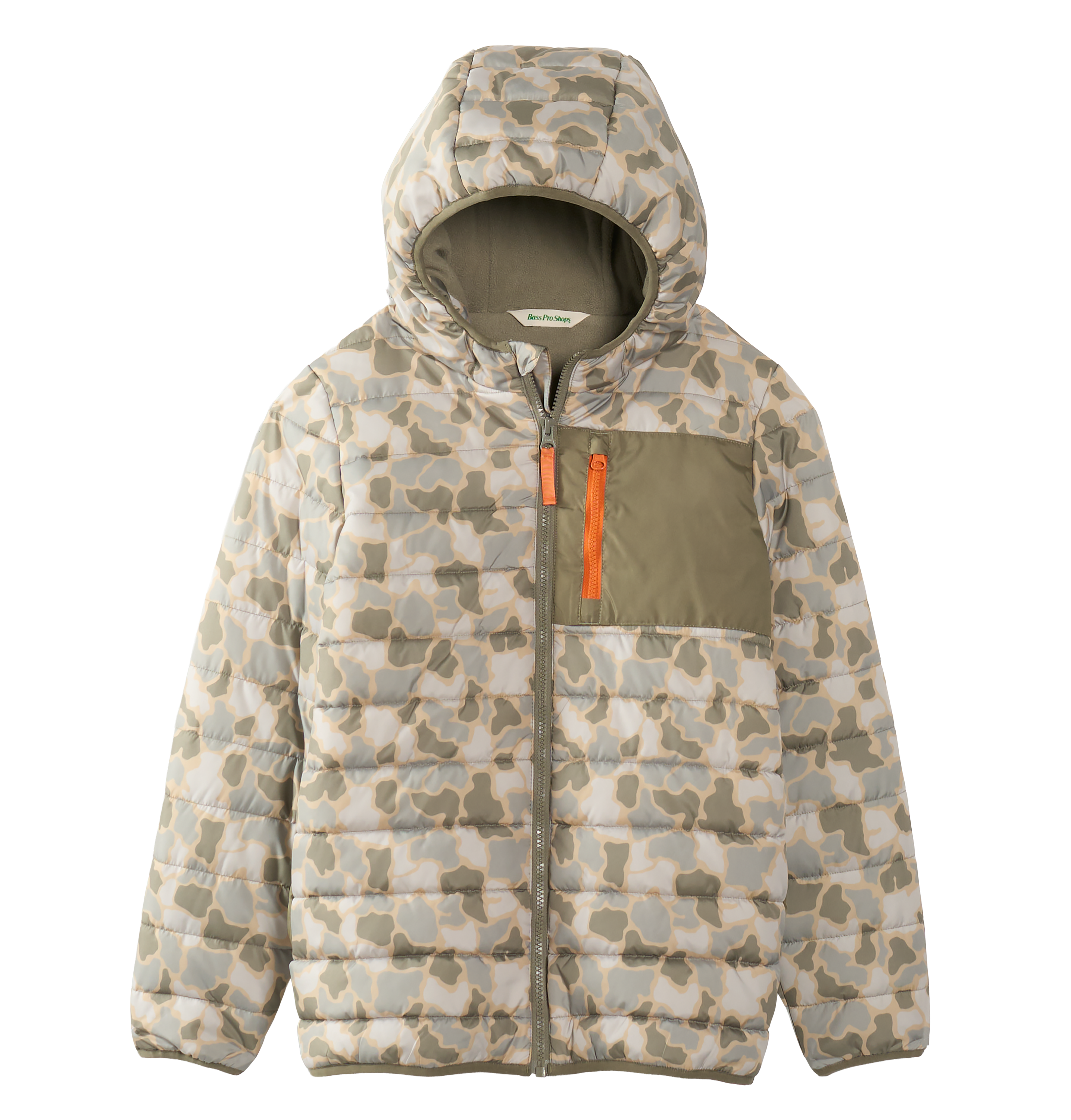 Bass Pro Shops Chest-Pocket Puffer Jacket for Kids - Camo