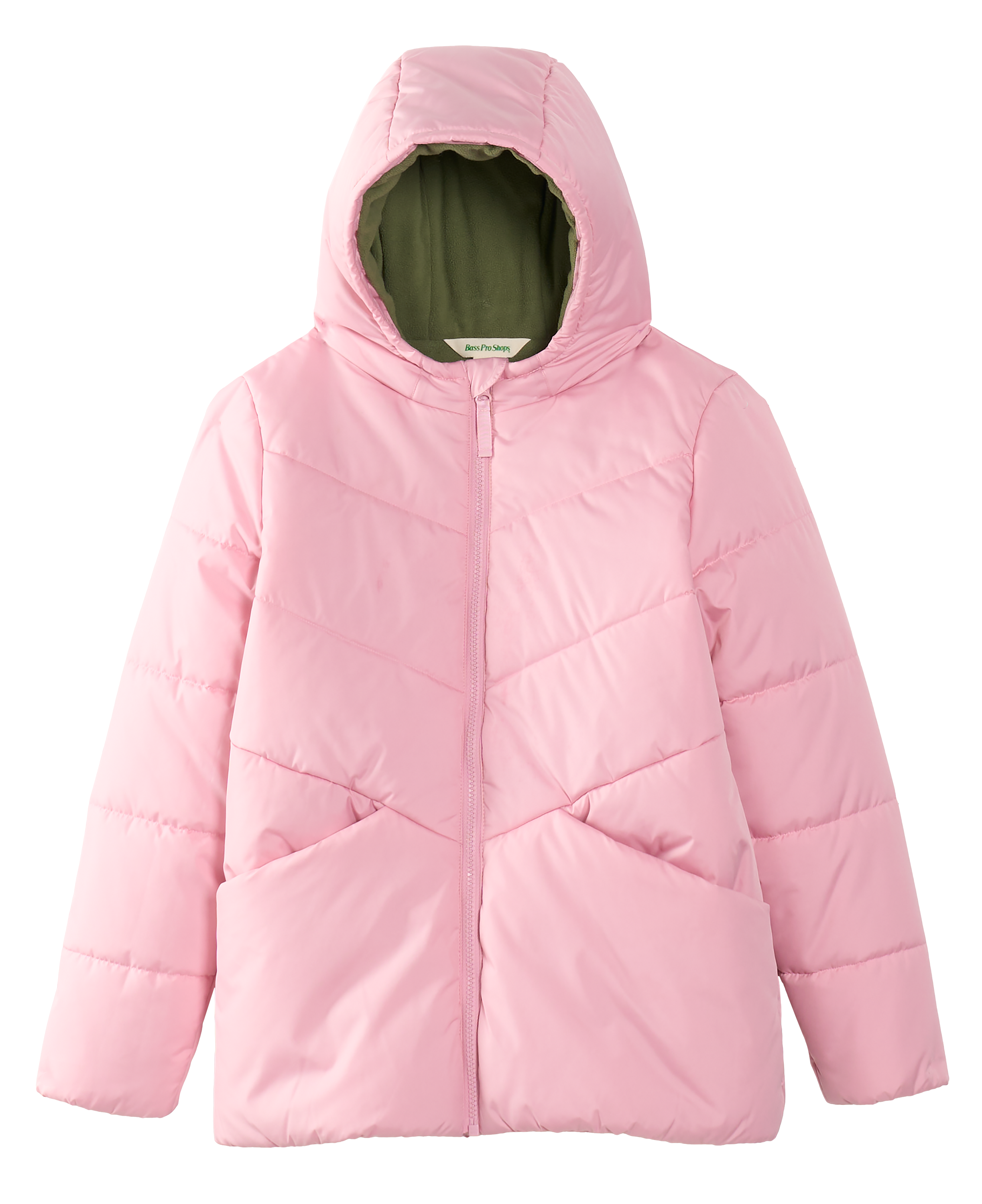 Bass Pro Shops Bass Pro Shops Front-Pocket Puffer Jacket for Kids - Pink Nectar - $49.99 at Bass Pro Shops