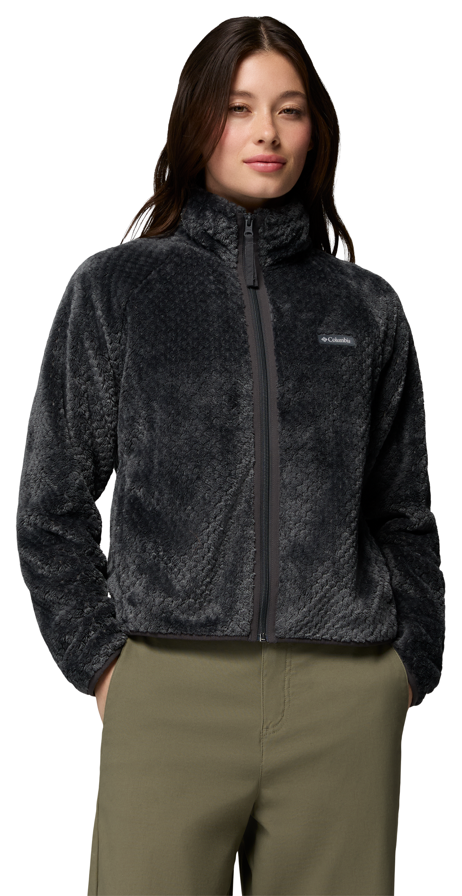 Image of Columbia Canyon Camp Full-Zip Sherpa Fleece - Shark/Diamond