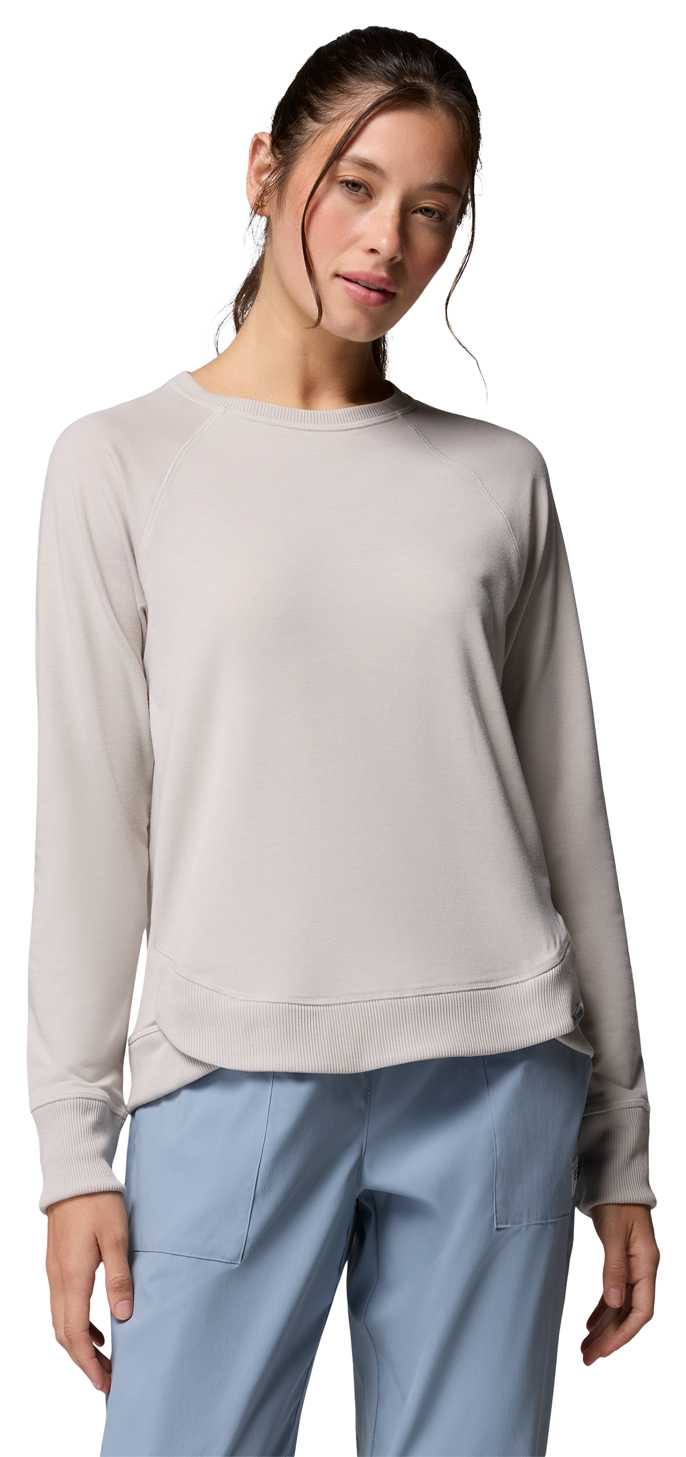 Columbia PFG Open Water Essential Crew Long-Sleeve Sweatshirt - Light Cloud