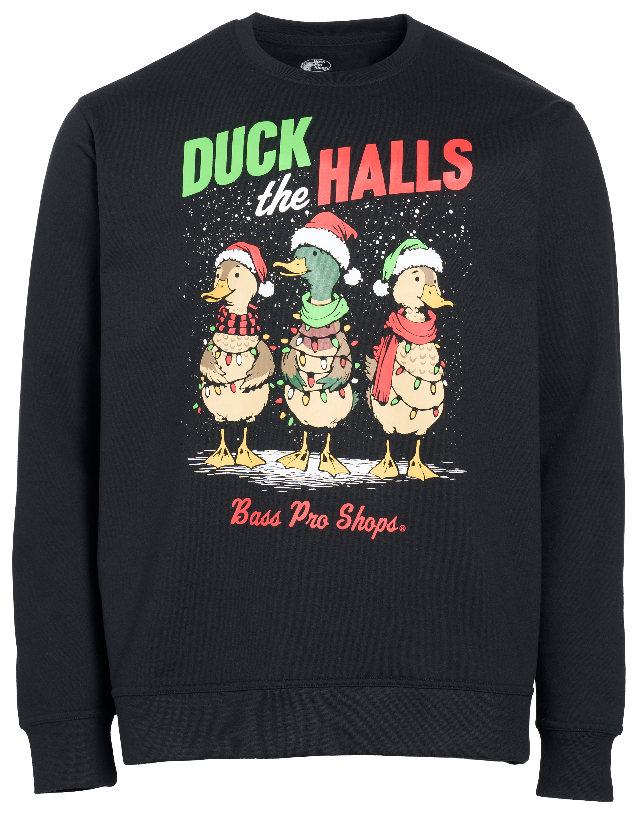 Image of Bass Pro Shops Duck the Halls Sweatshirt - Black