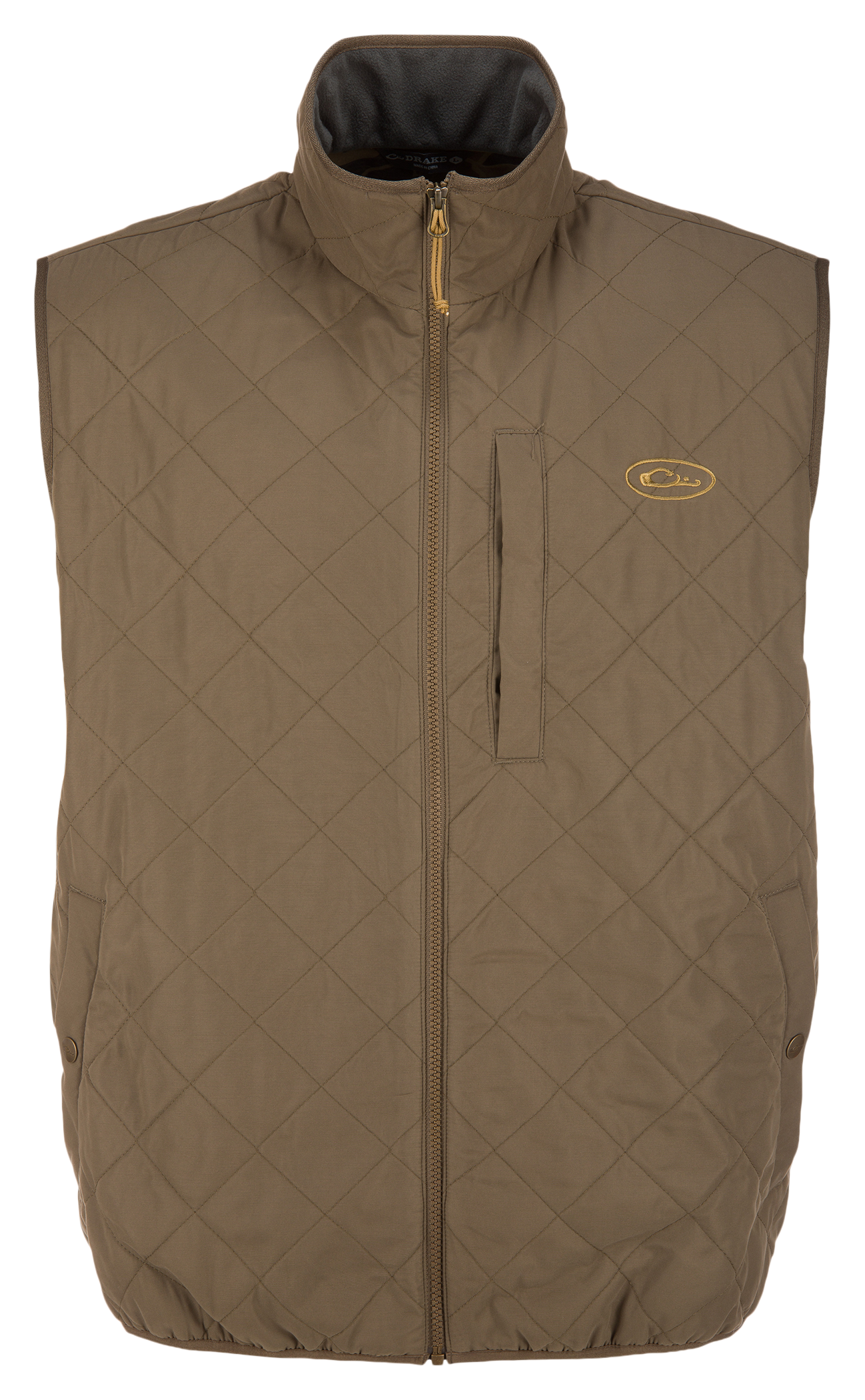 Image of Drake Waterfowl Delta Quilted Vest - Crocodile Brown