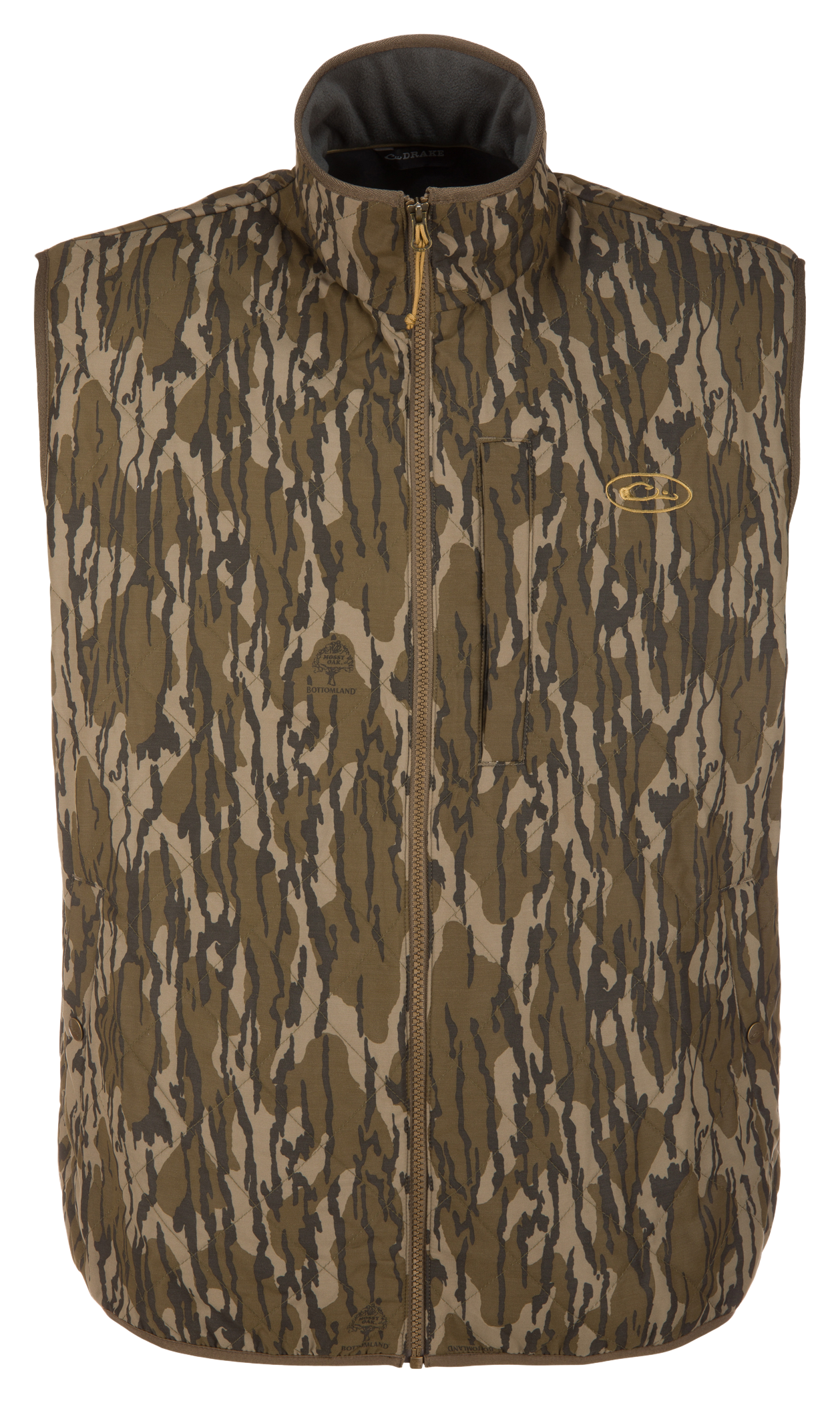 Image of Drake Waterfowl Delta Quilted Vest - Mossy Oak Bottomland